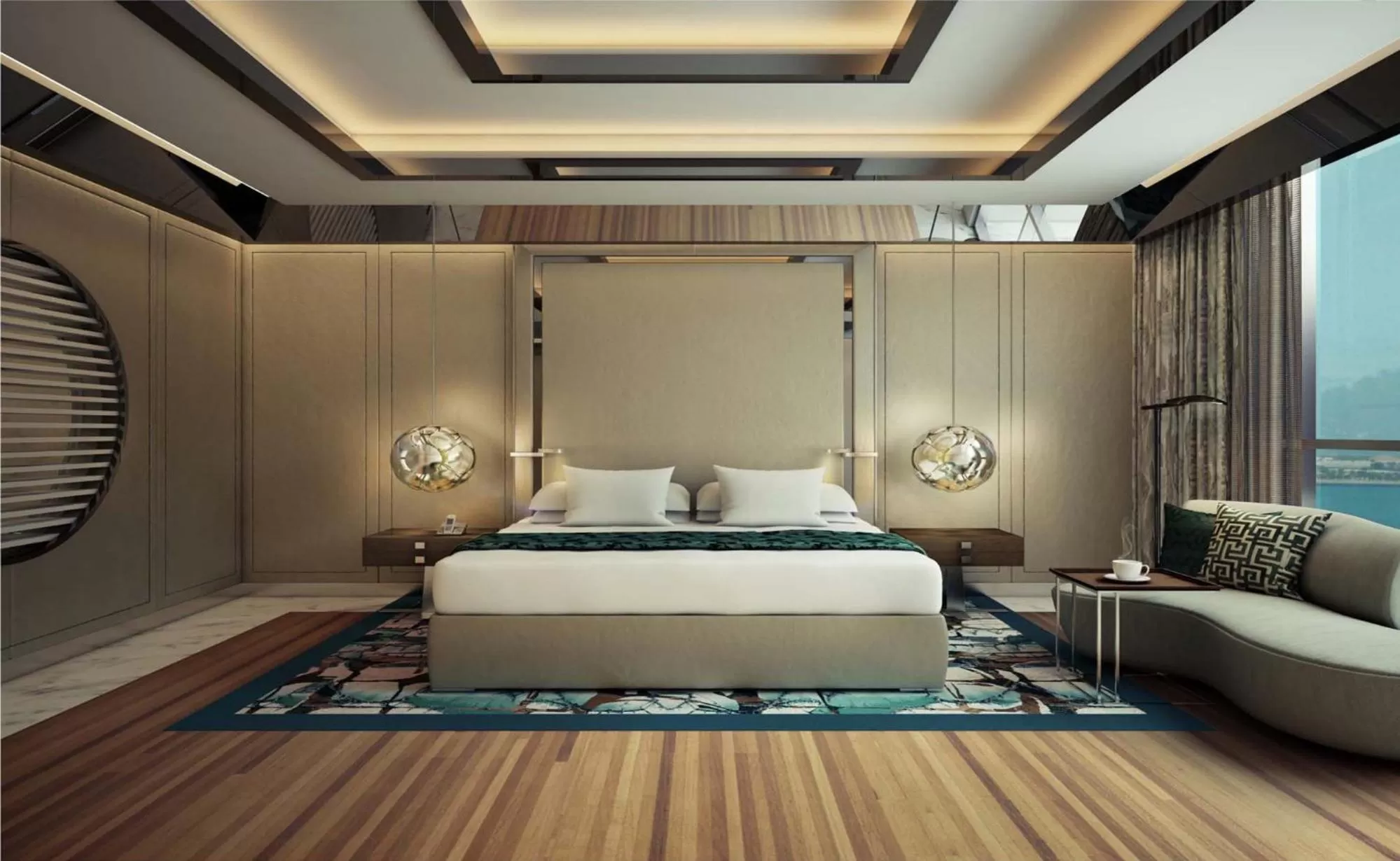 Bedroom, Bed in Royal M Hotel Abu Dhabi by Gewan