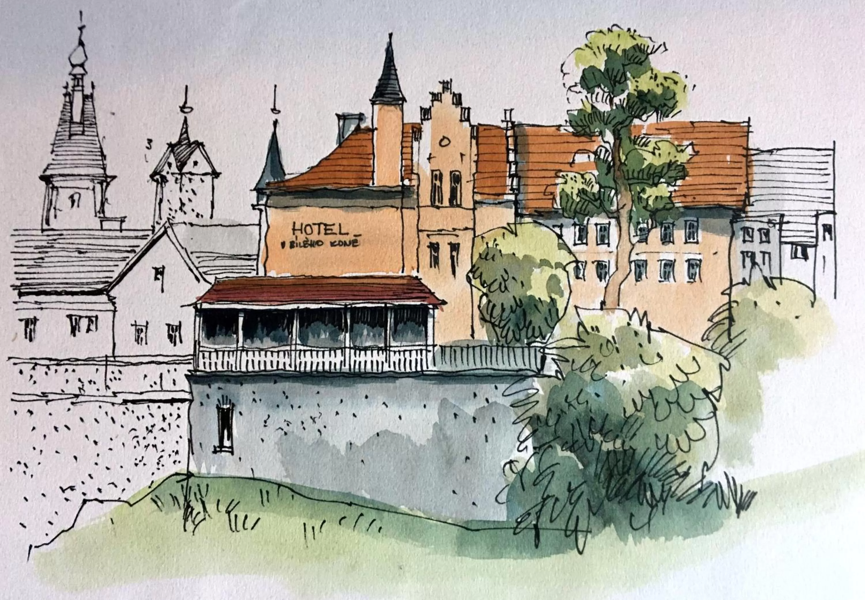 Off site in Hotel U Bílého koně