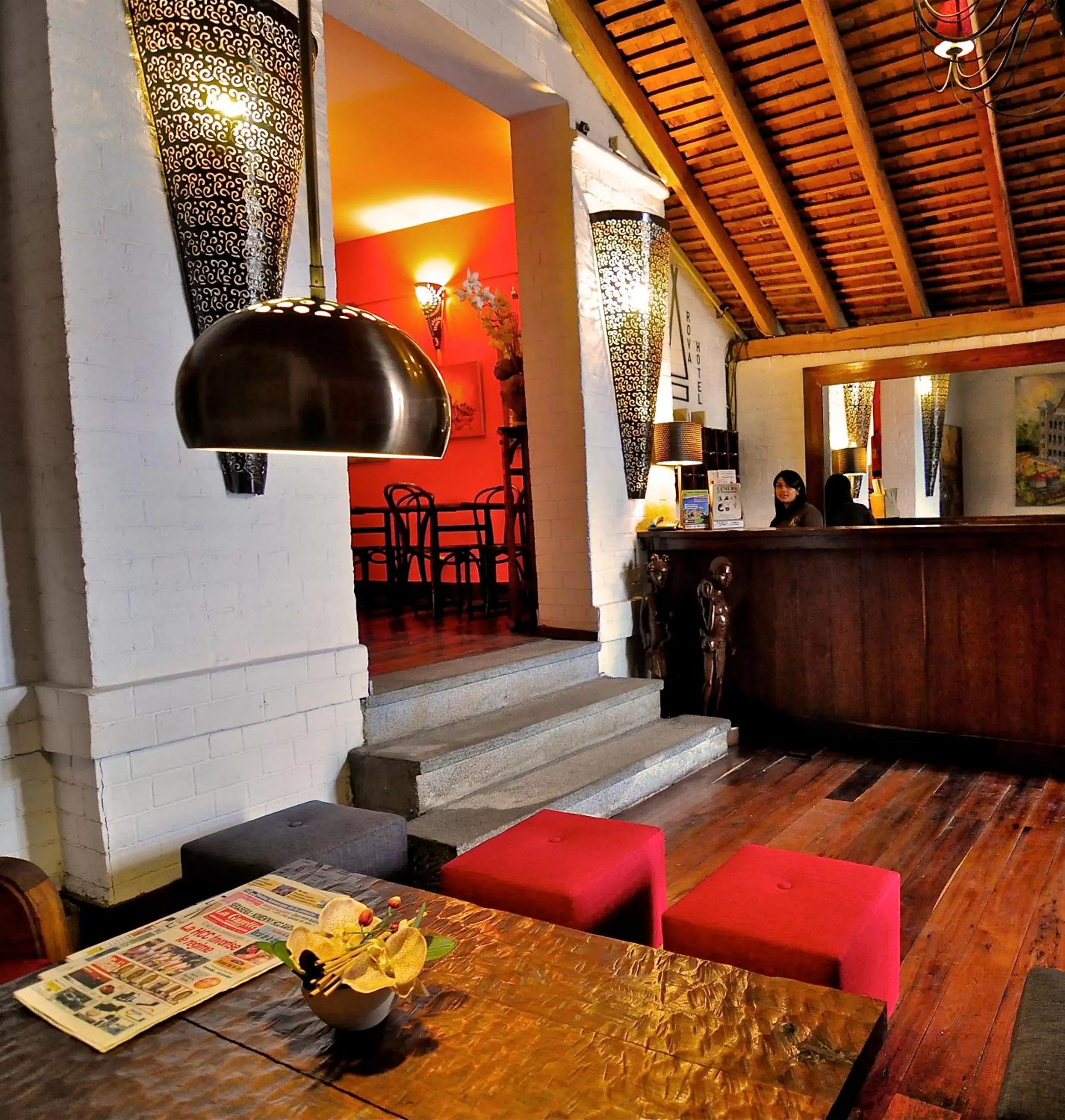 Lobby or reception, Lounge/Bar in Rova Hotel