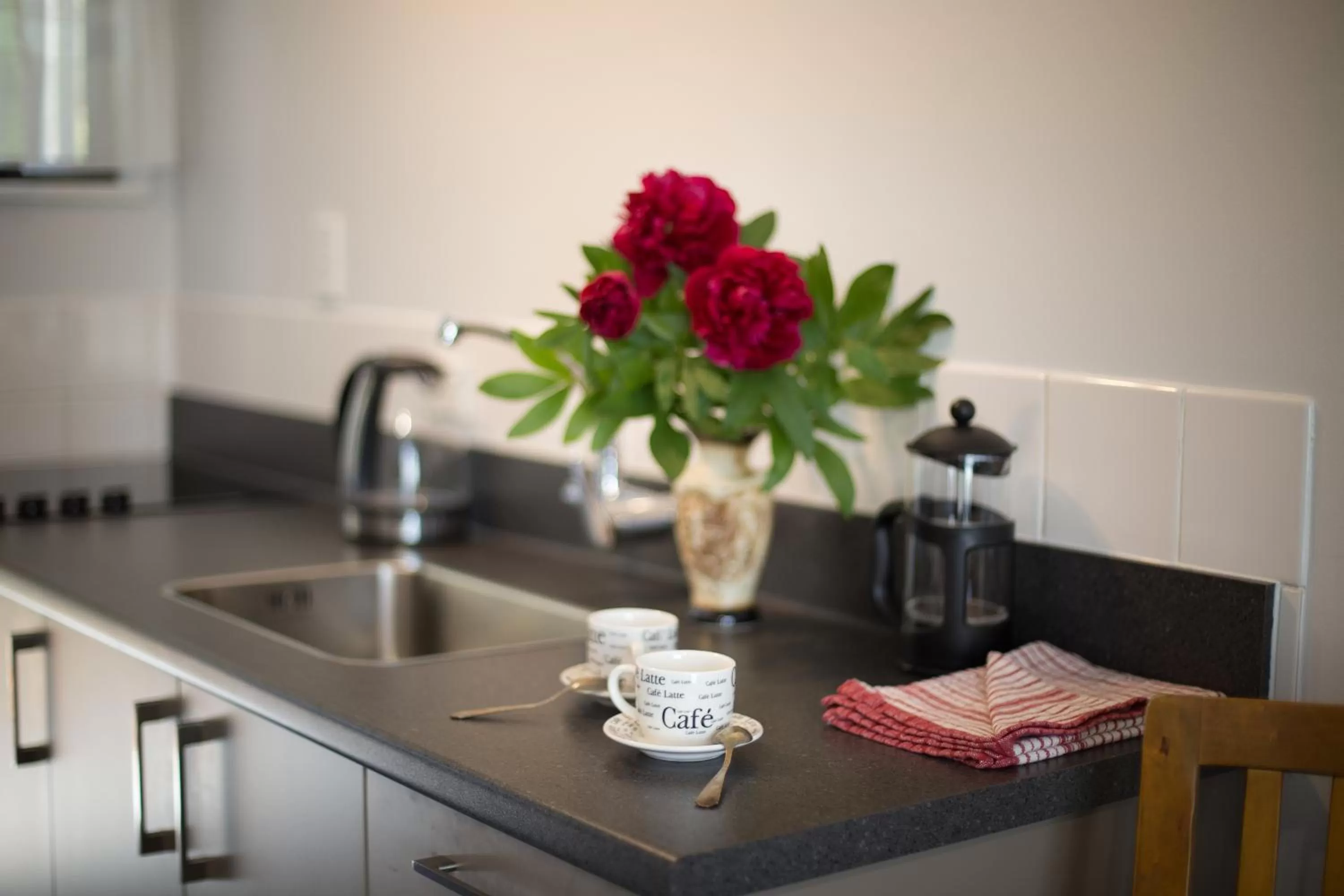 Kitchen or kitchenette in Argyle On The Park - Central Christchurch Motel Overlooking Hagley Park
