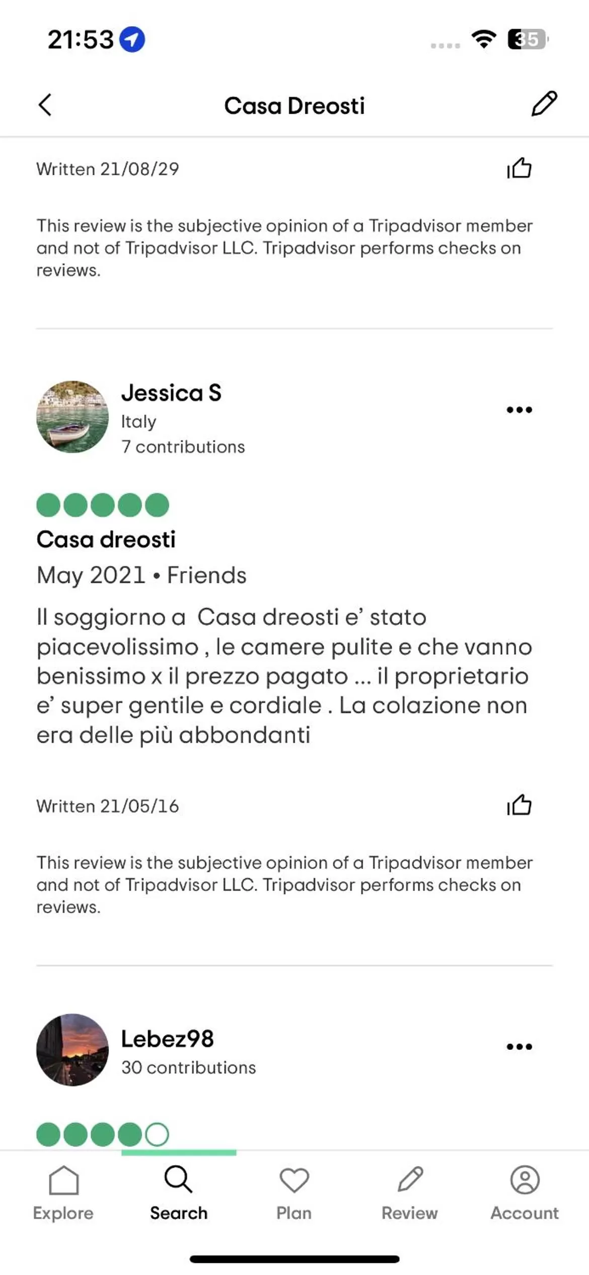 Bedroom in Casa Dreosti