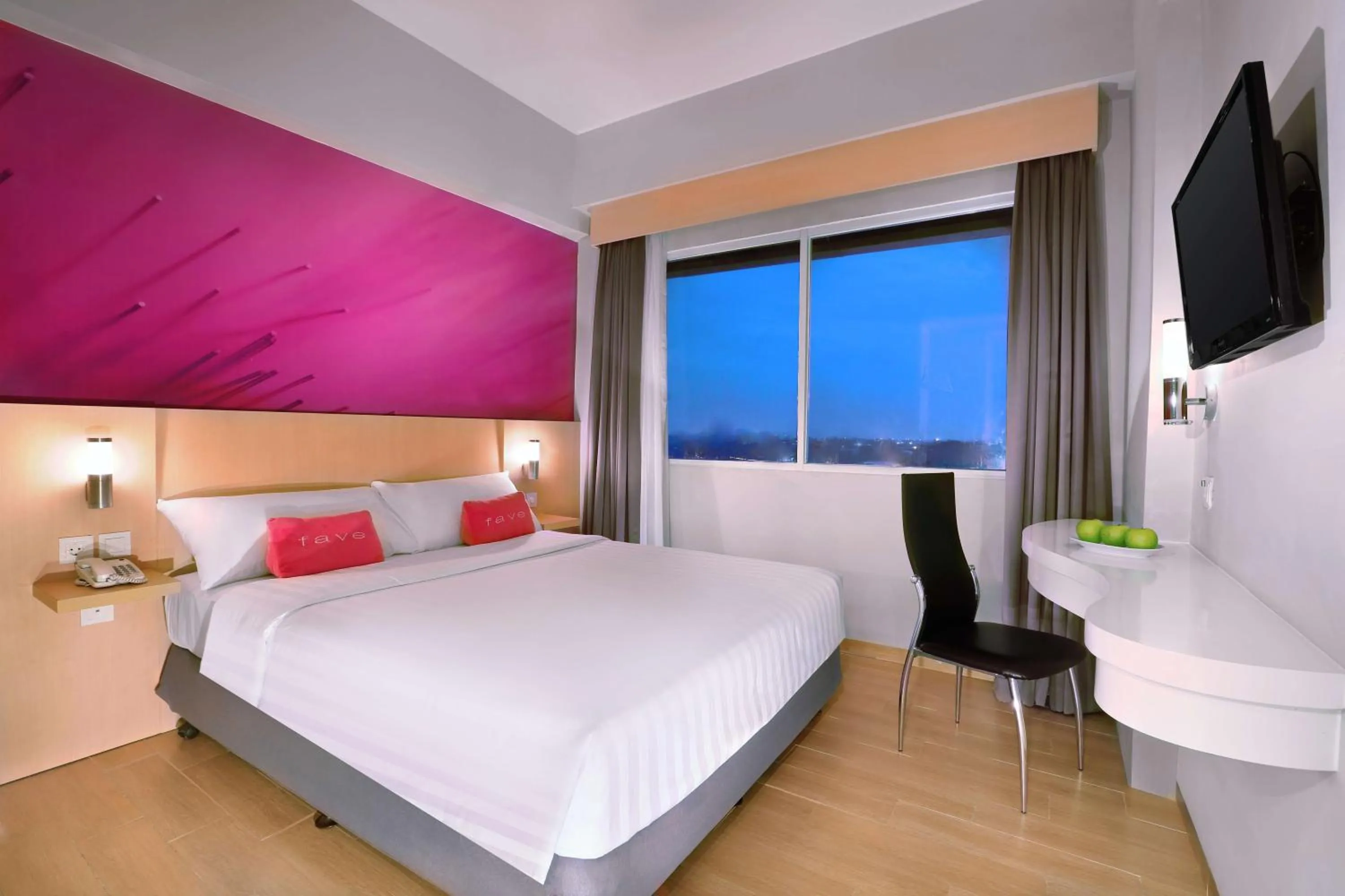 Photo of the whole room, Bed in favehotel Jababeka Cikarang