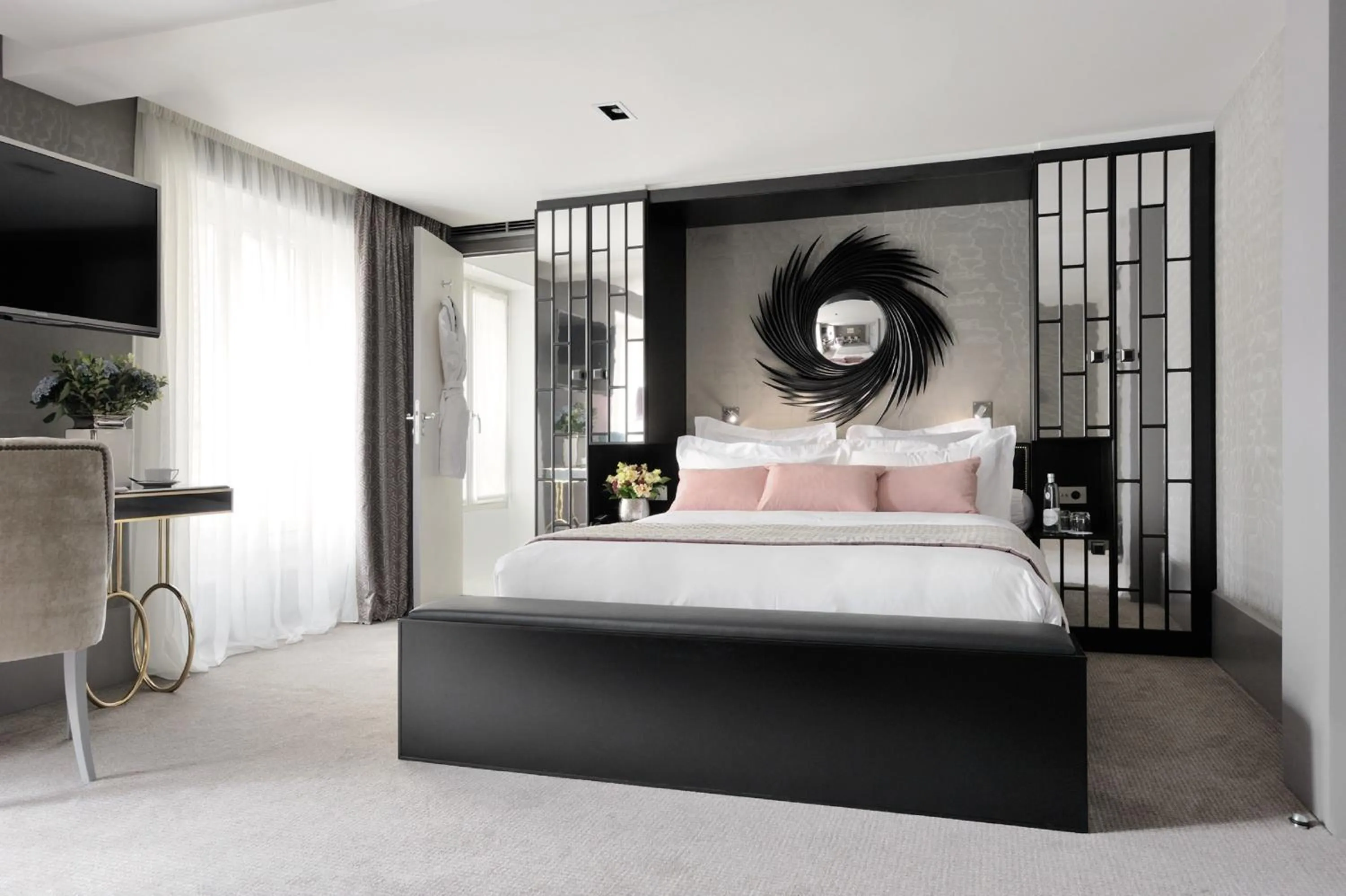 Bedroom, Bed in Hôtel Baume