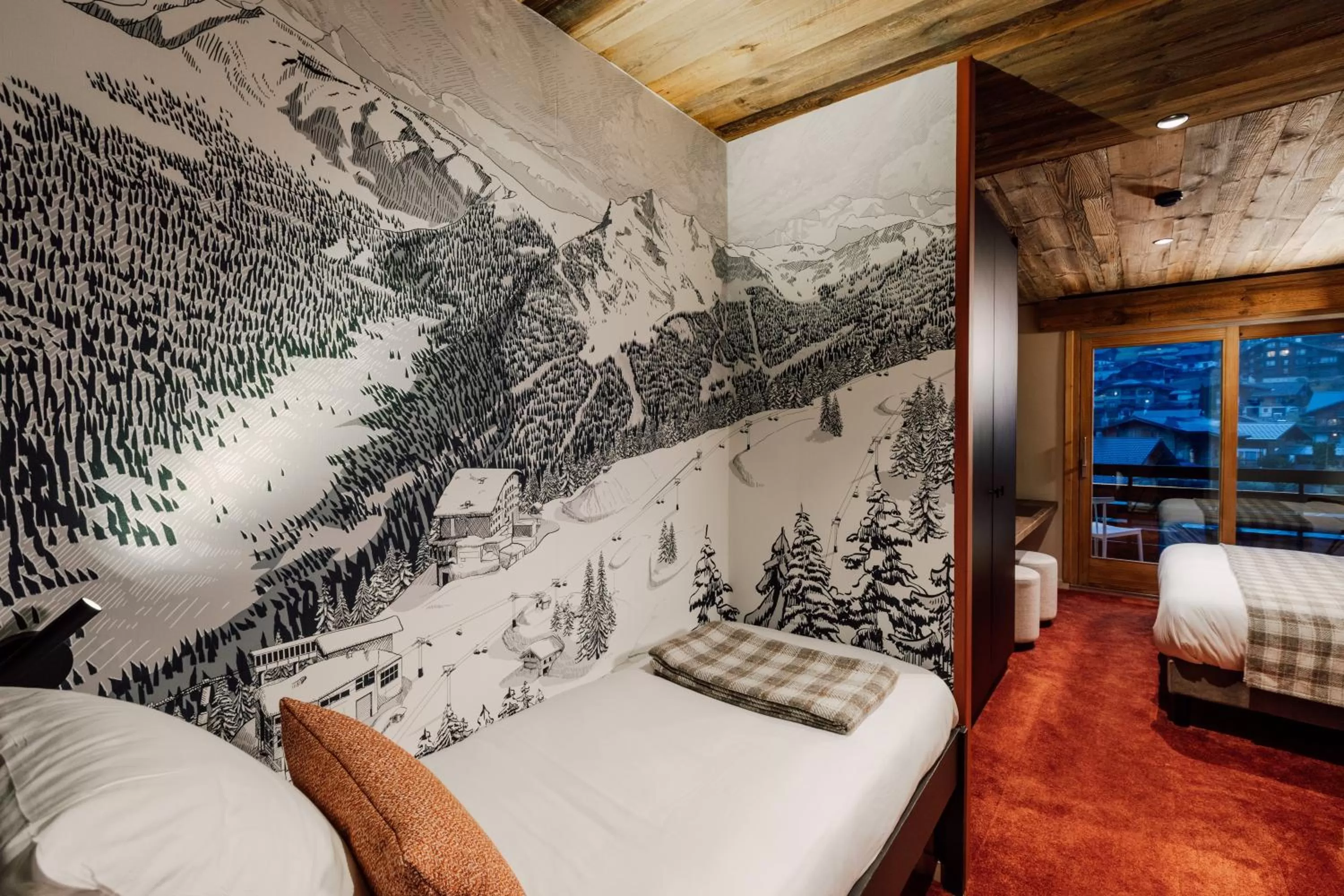 Bed in Hôtel Névé