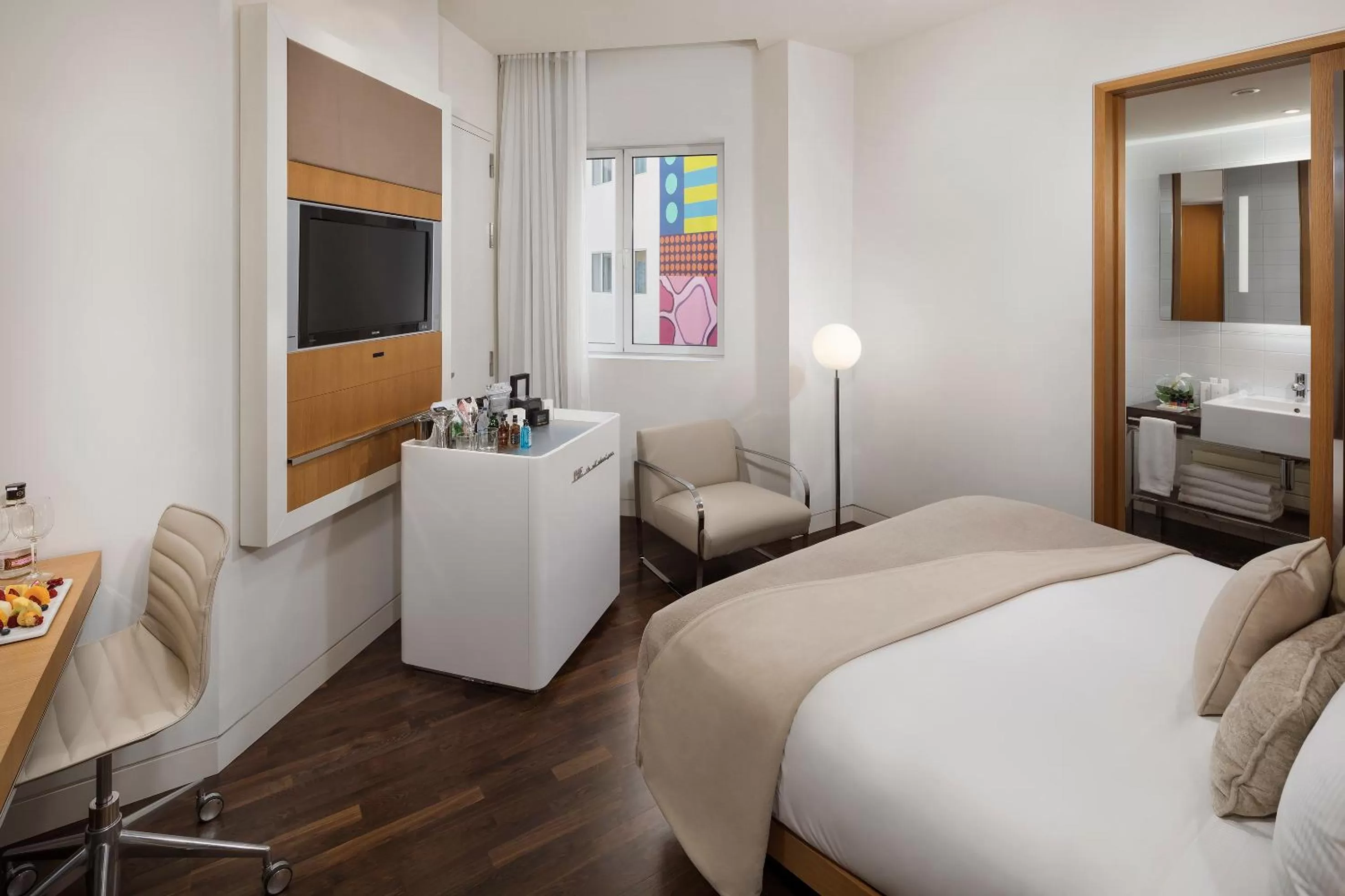 Decorative detail, Bed in ME Madrid Reina Victoria by Meliá