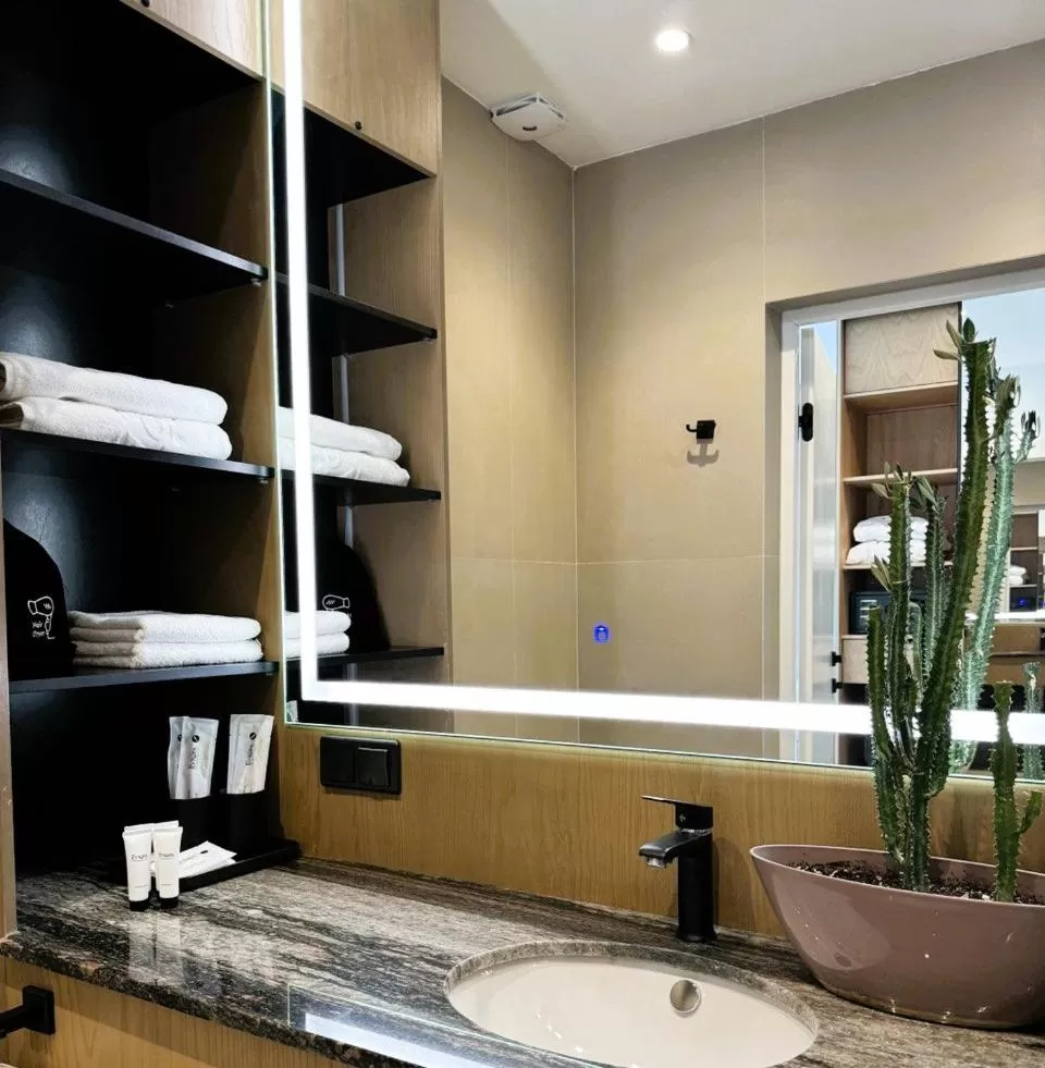 Bathroom in Evropa Hotel