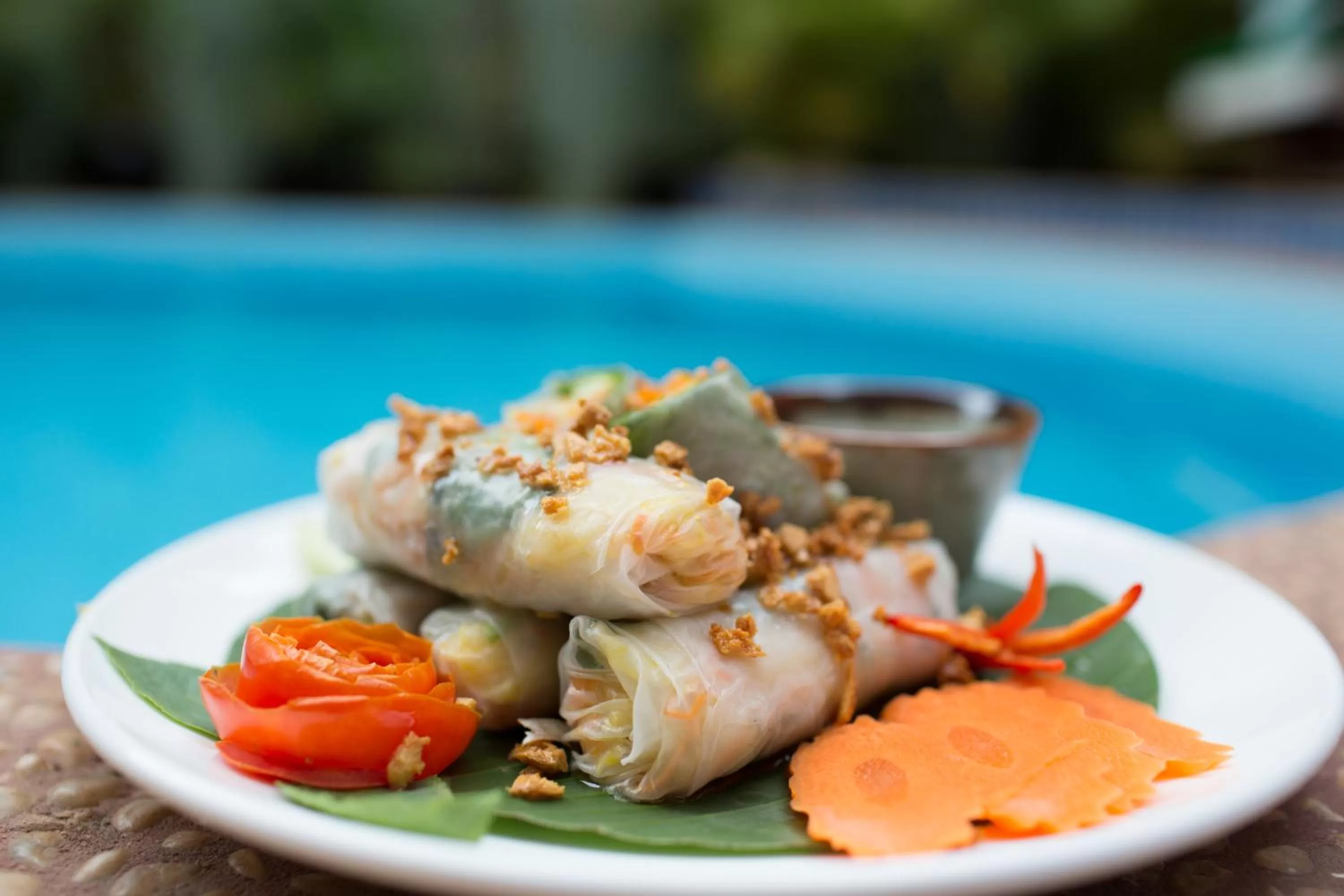 Food close-up in La Villa du Bonheur