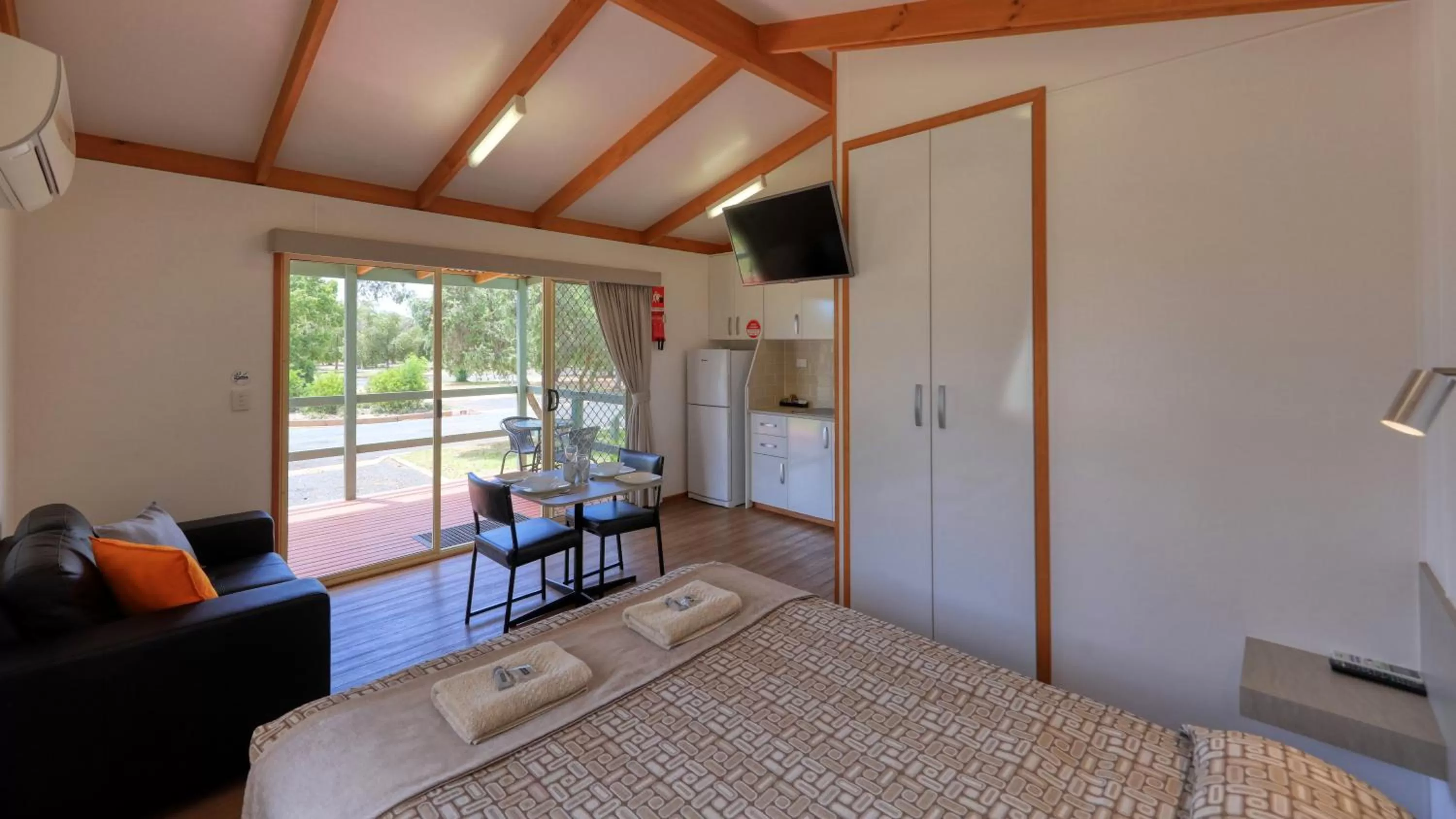 Bed in Cobar Caravan Park