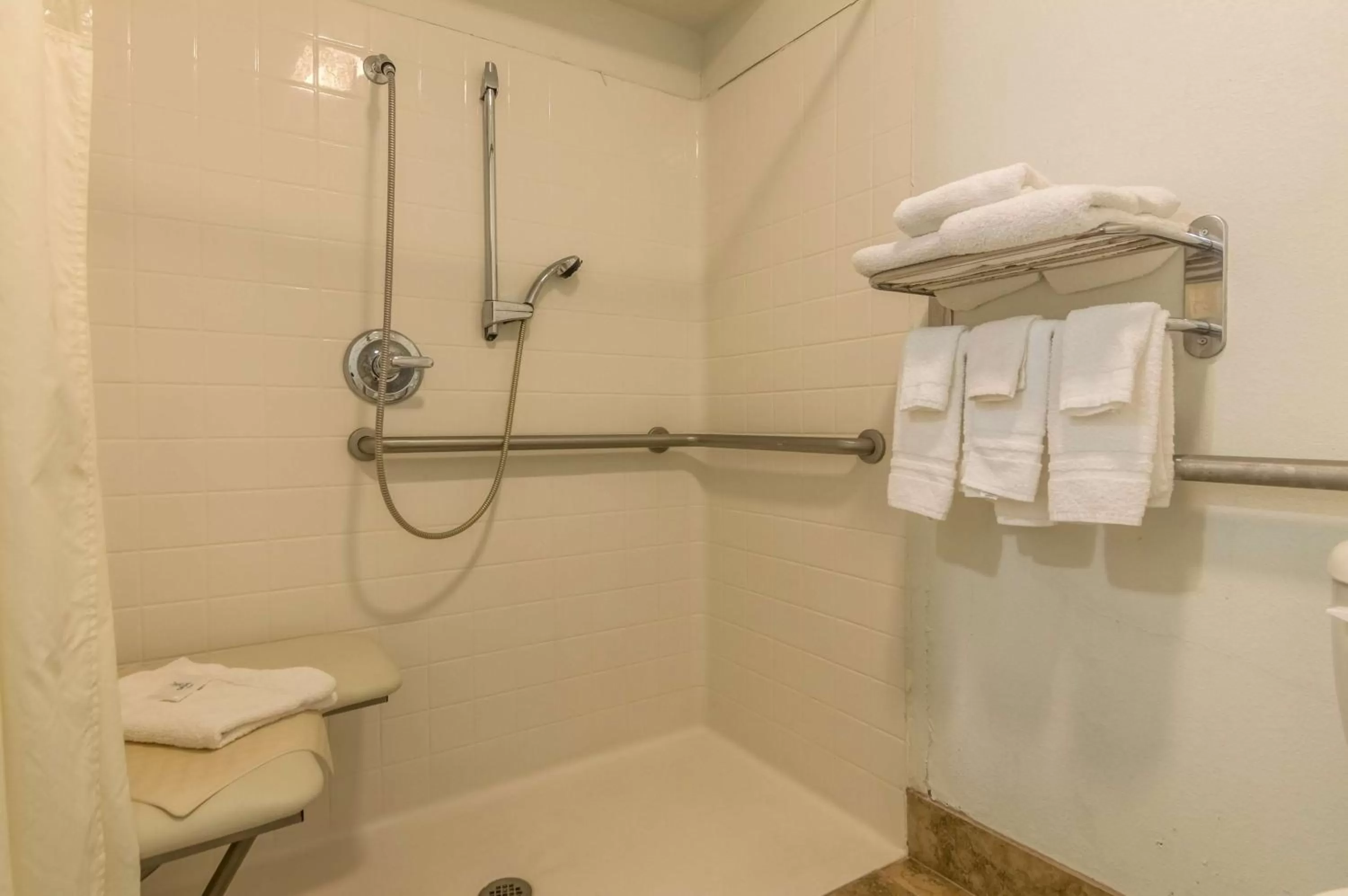 Shower in Blue Bonnet Suites -Lubbock, TX - Medical Center