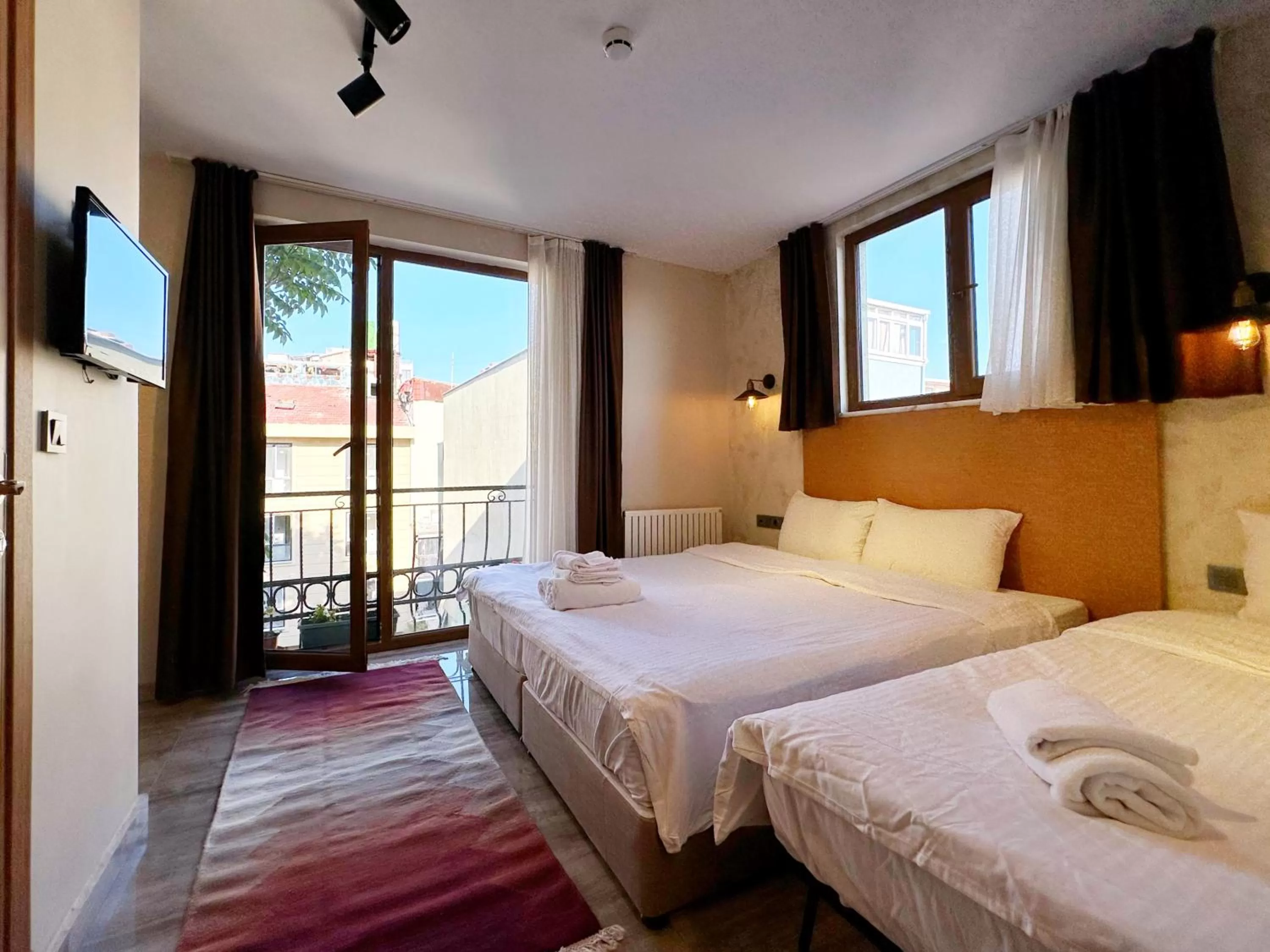 Bed in Sultan Pier Hotel