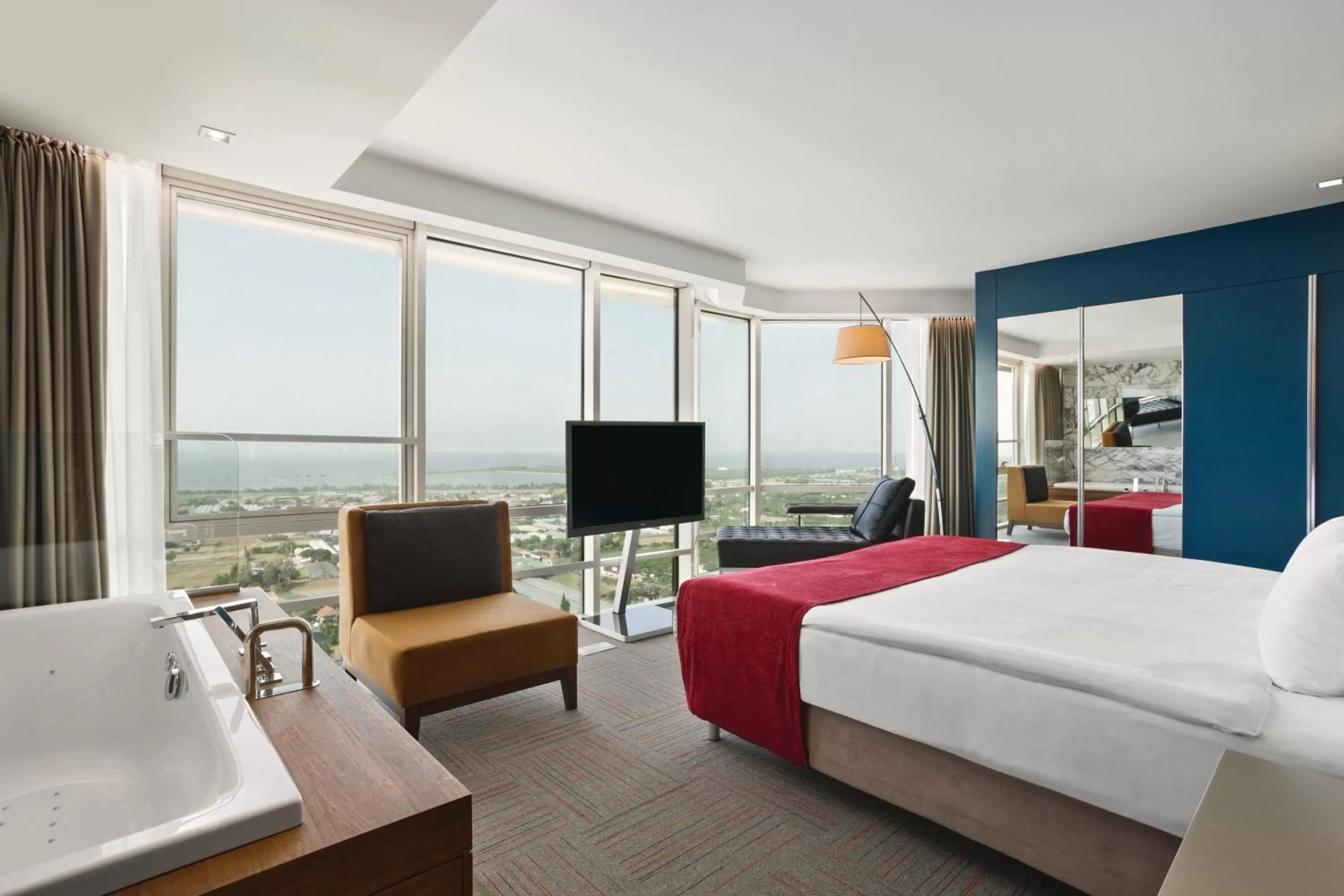 Sea view, Bed in Ramada Encore by Wyndham Izmir