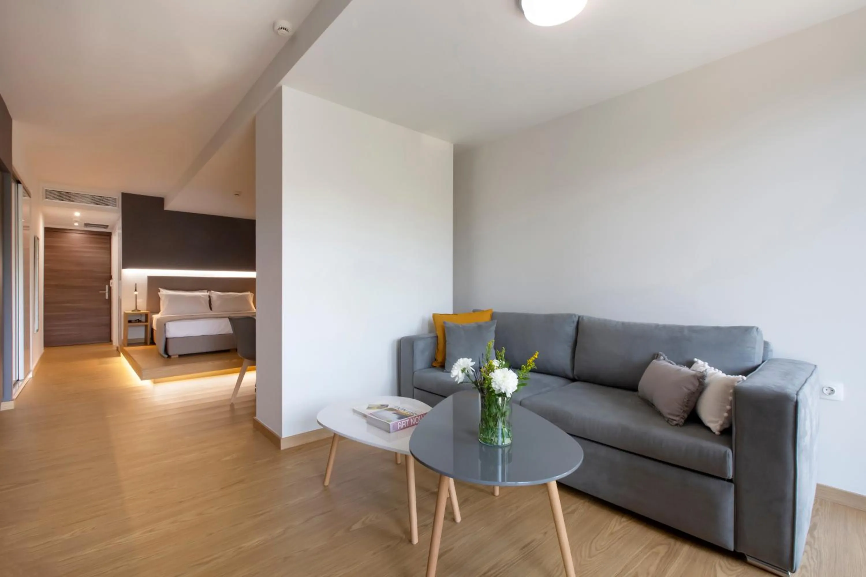 Living room, Bed in Athens Panorama Project