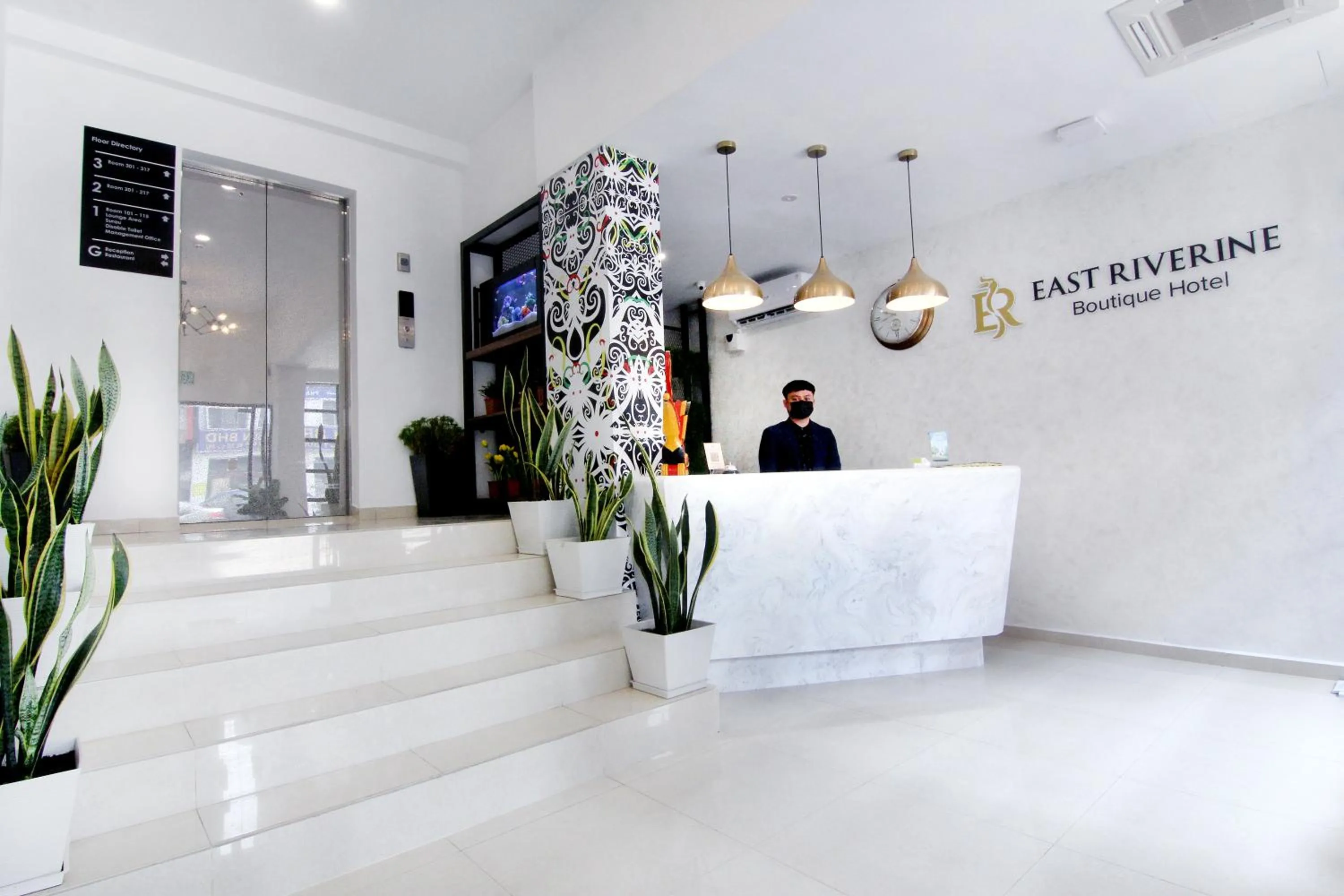 Lobby or reception in East Riverine Boutique Hotel