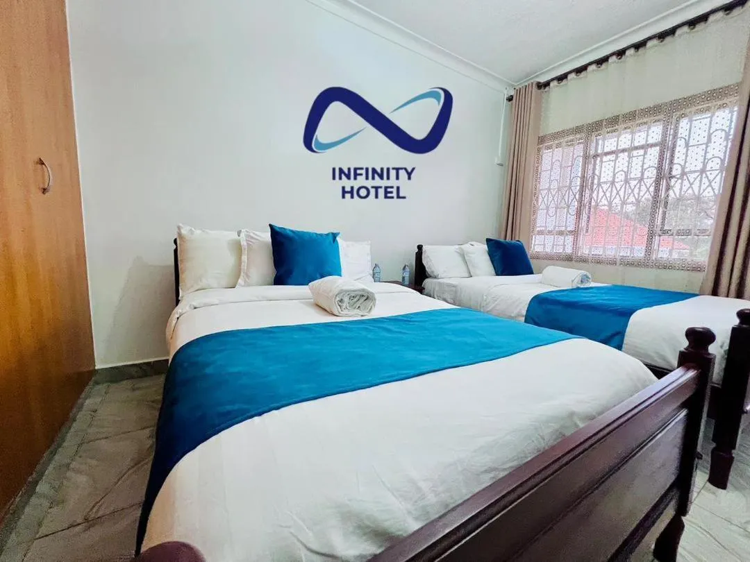 Bed in Infinity Hotel Kampala