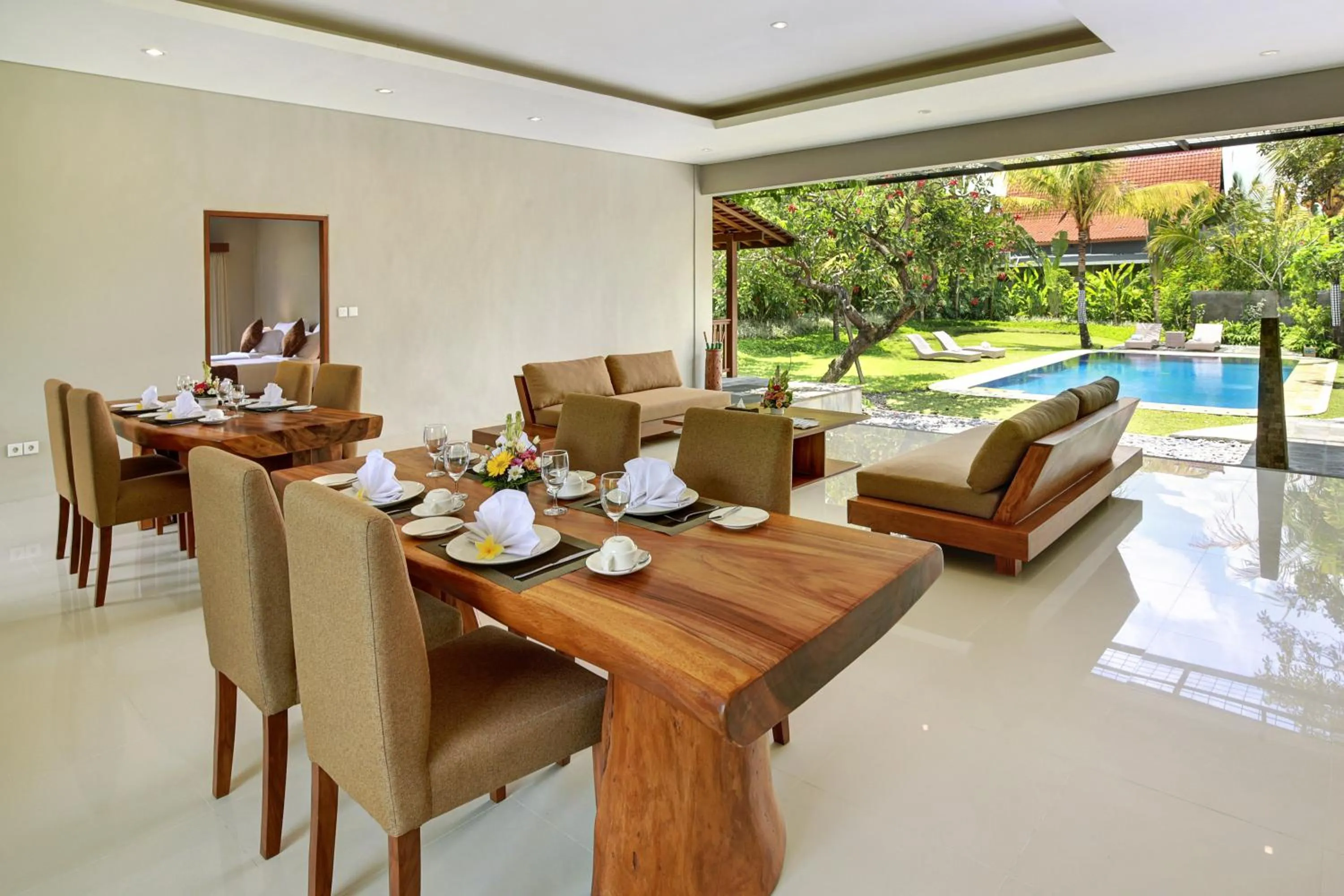 Living room in Sativa Villas Ubud with Private Pool