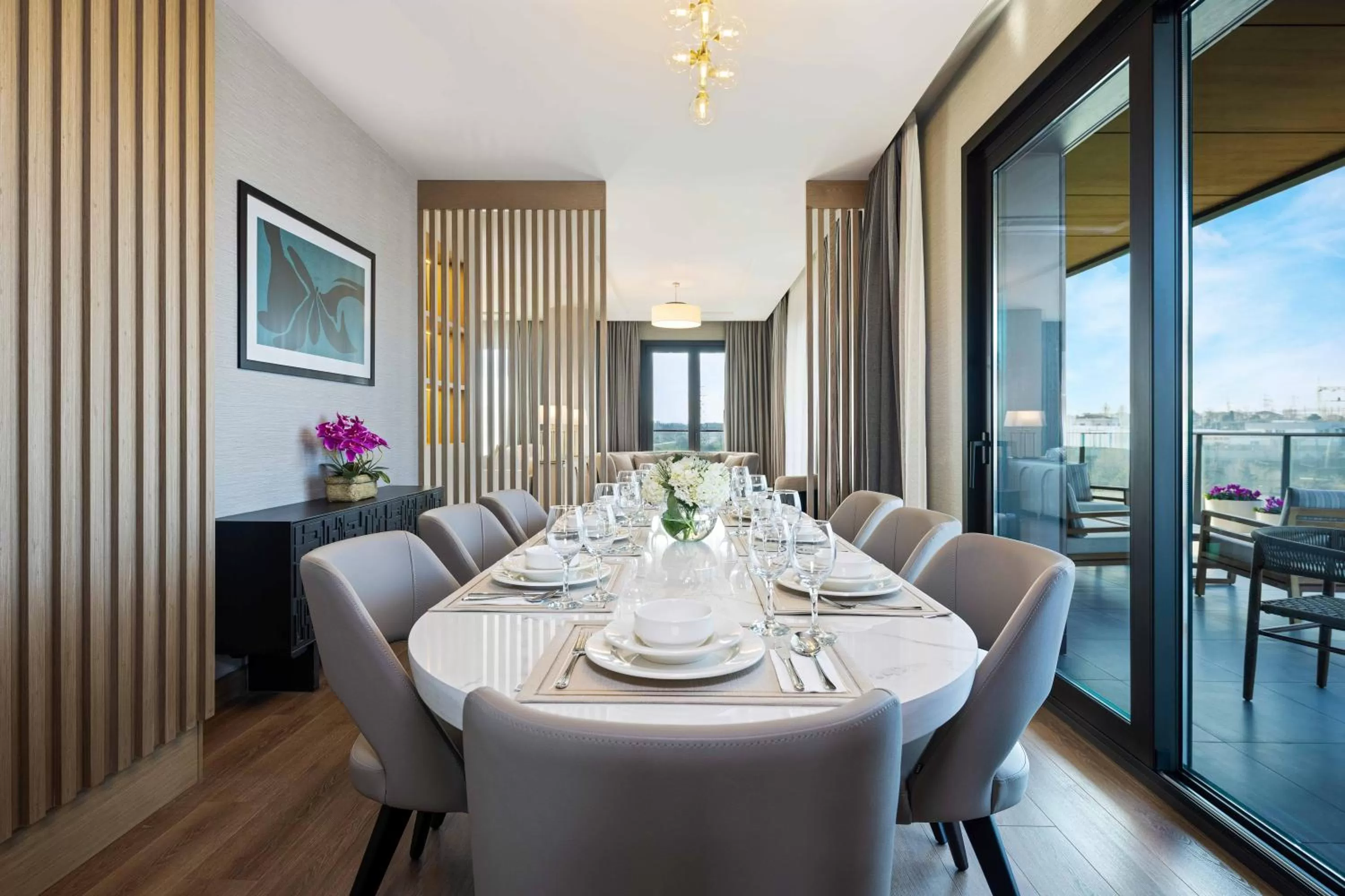 Seating area in Movenpick Living Istanbul Camlivadi