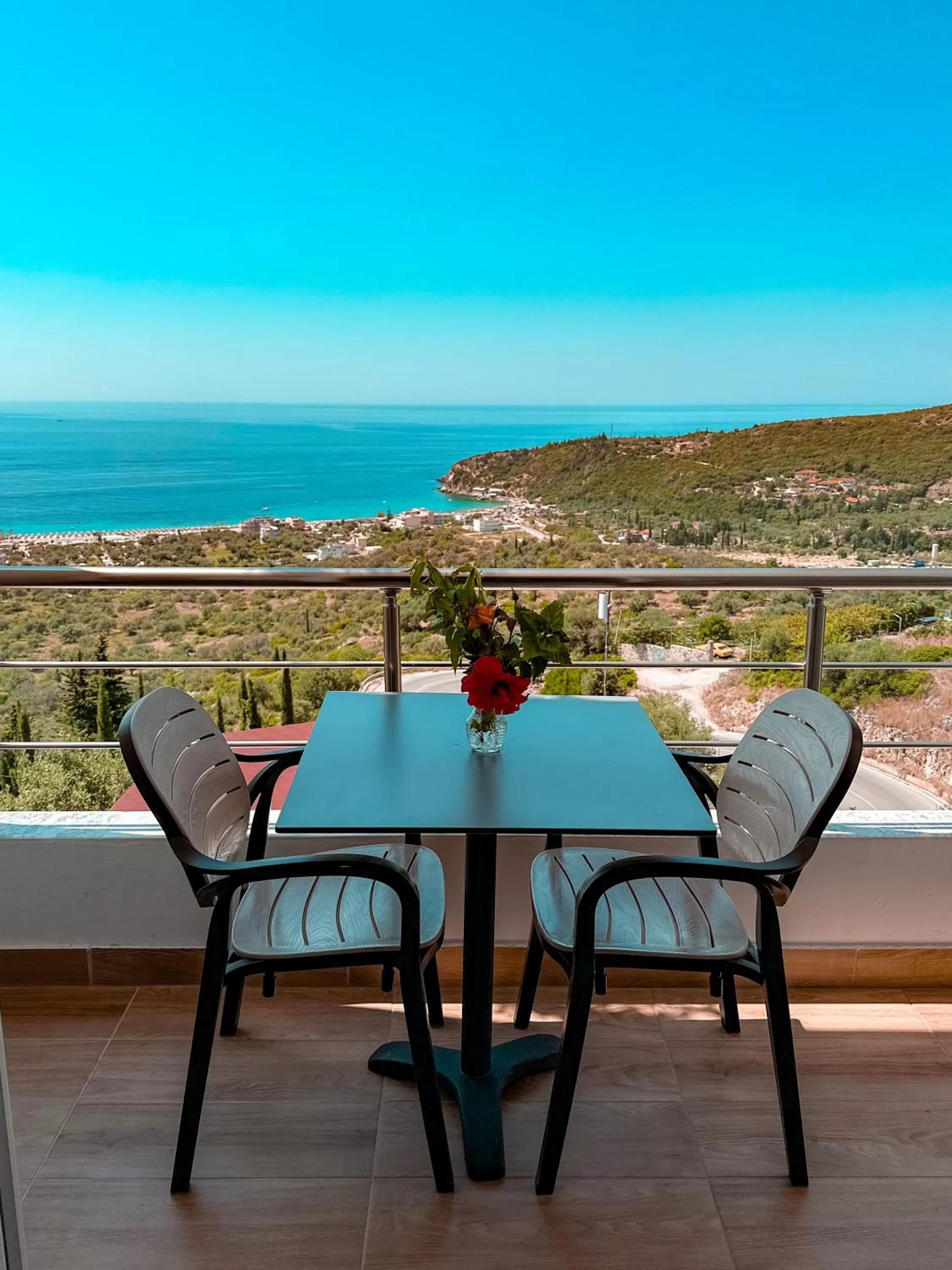 Seating area, Balcony/Terrace in Aphrodite Garden Rooms & Apartment