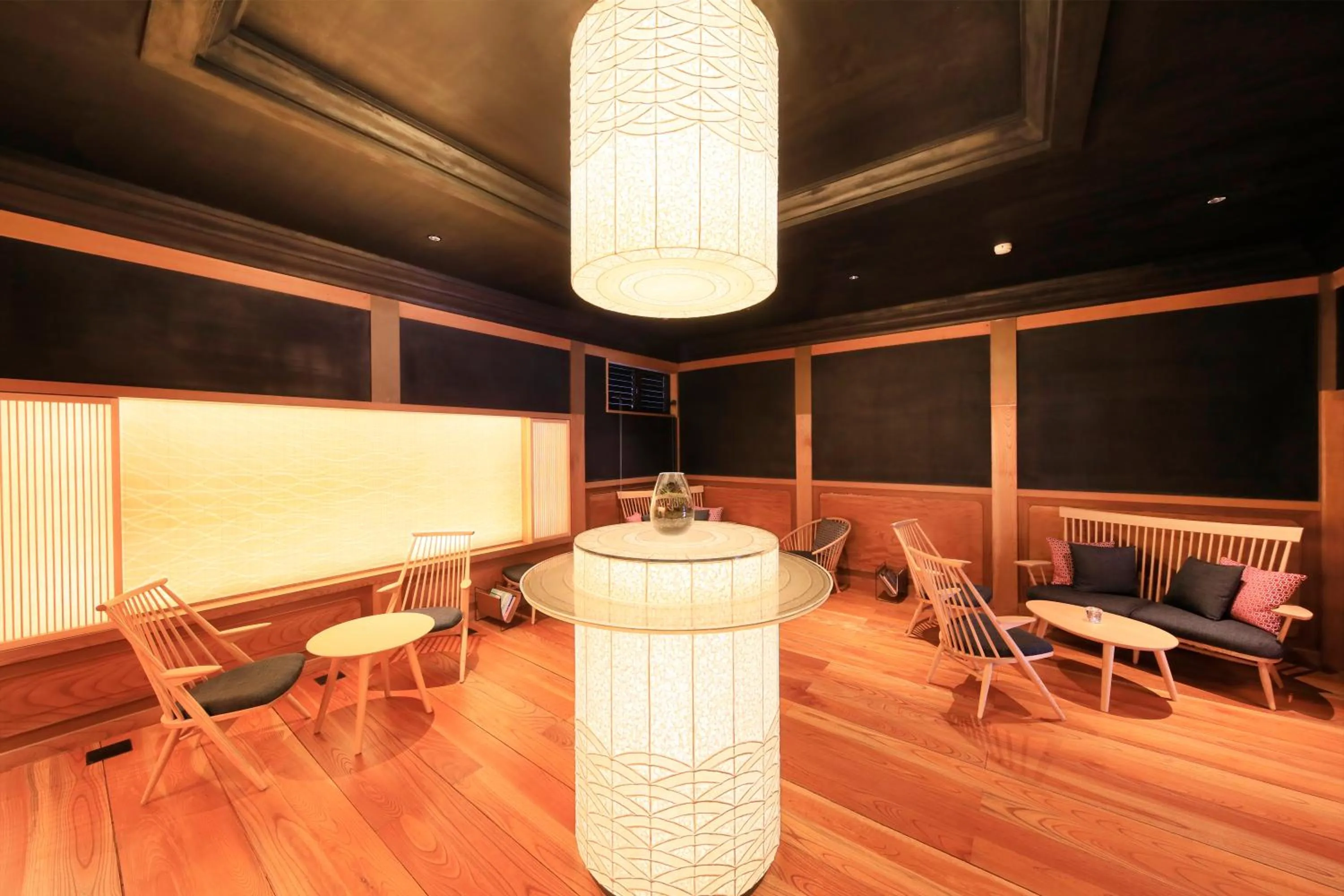 Communal lounge/ TV room in Fuji Onsenji Yumedono