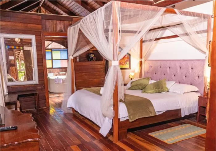 Bed in Spa Hosteria Miramelindo