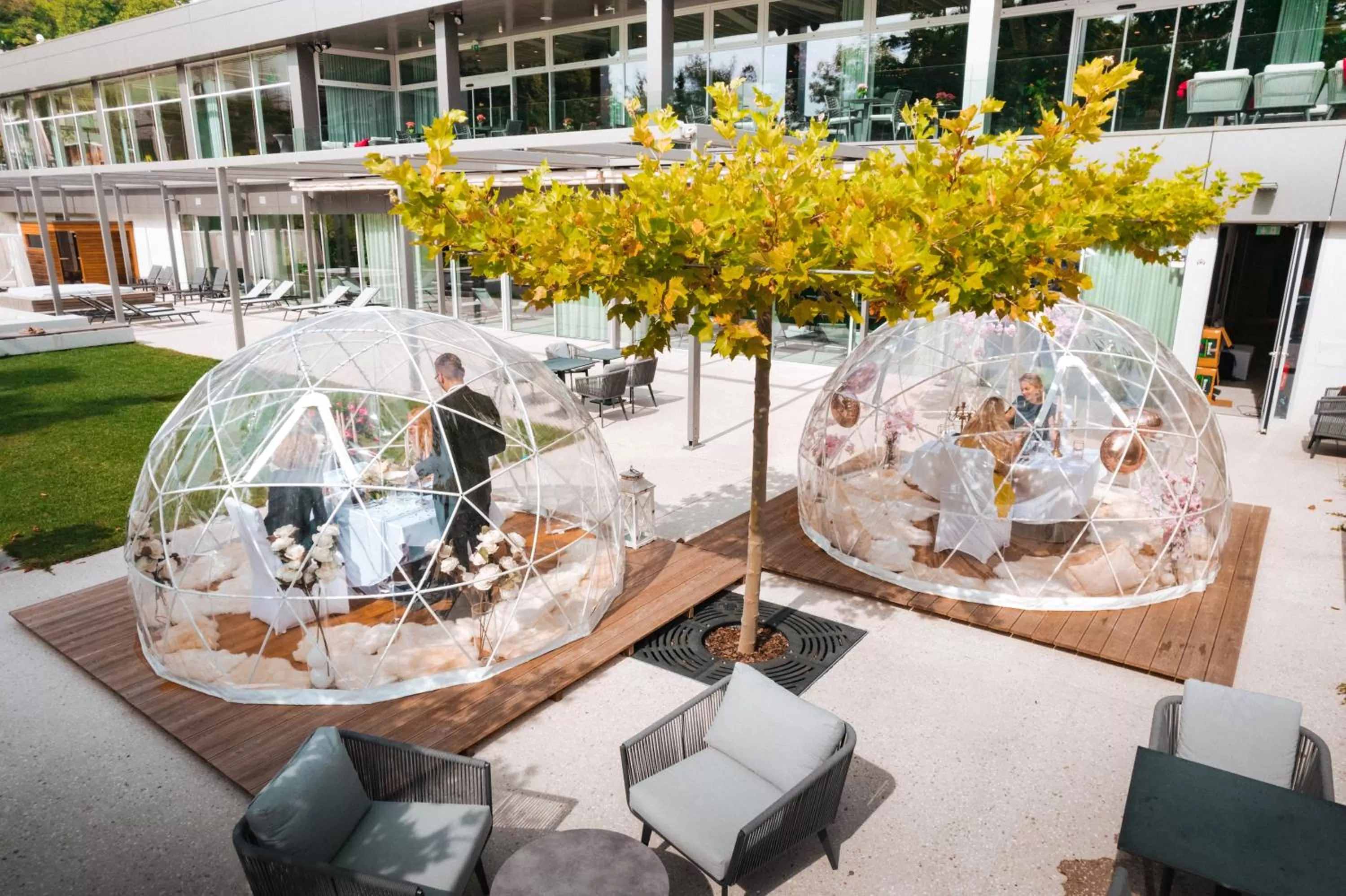 Patio in Bled Rose Hotel