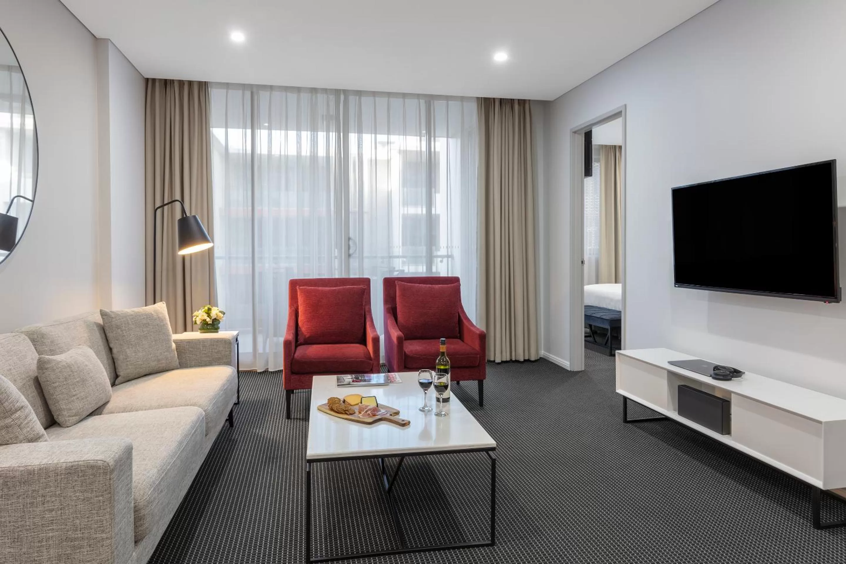 Living room in Meriton Suites North Ryde