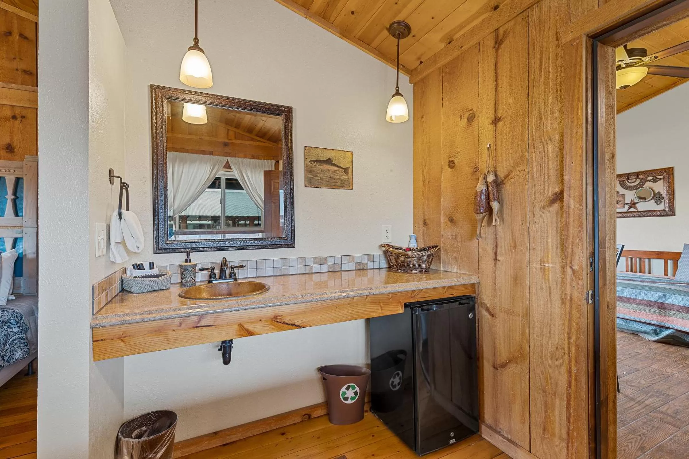 Seating area in Trapper's Rendezvous