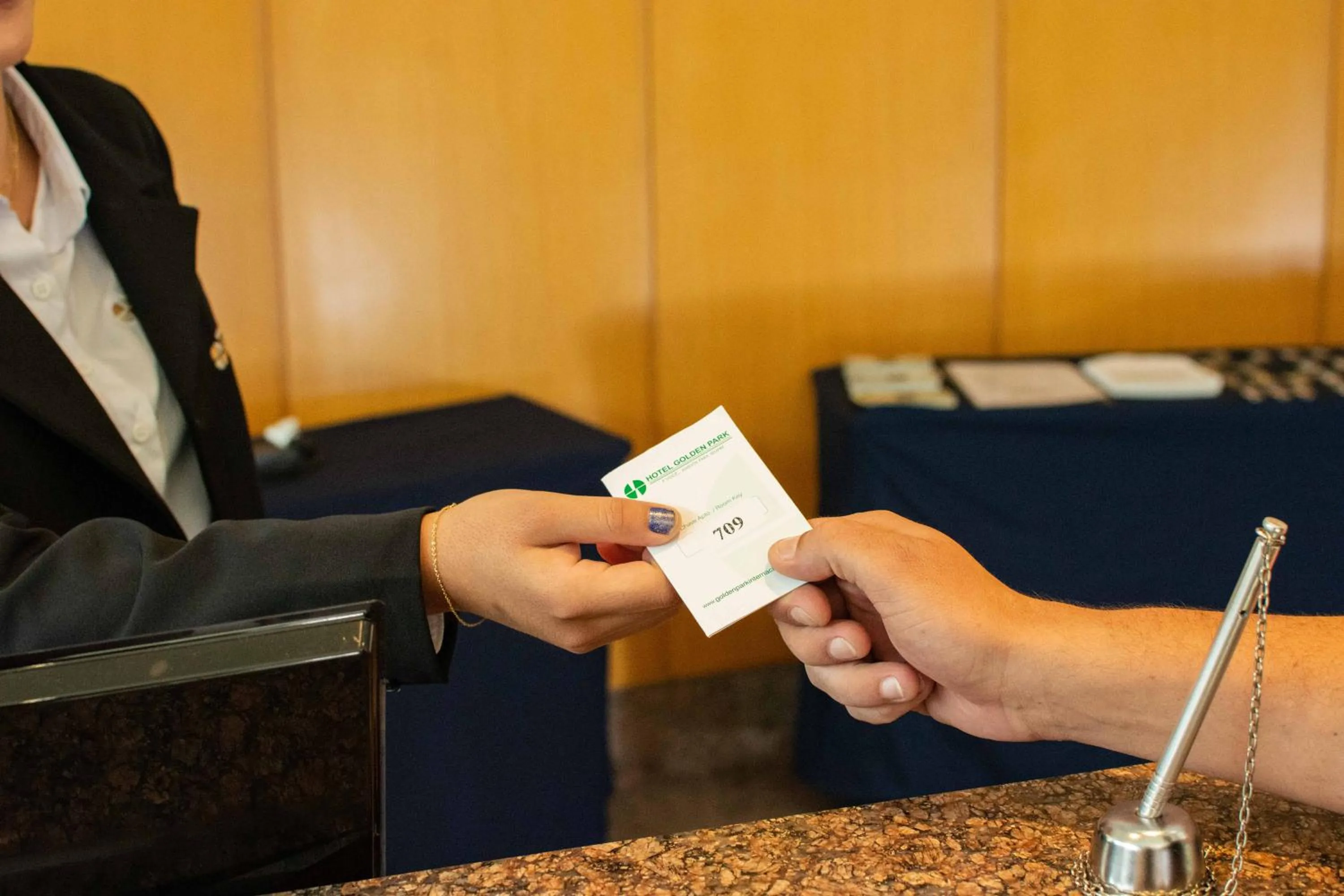 Lobby or reception in Hotel Golden Park Internacional Foz & Convenções By Nacional Inn