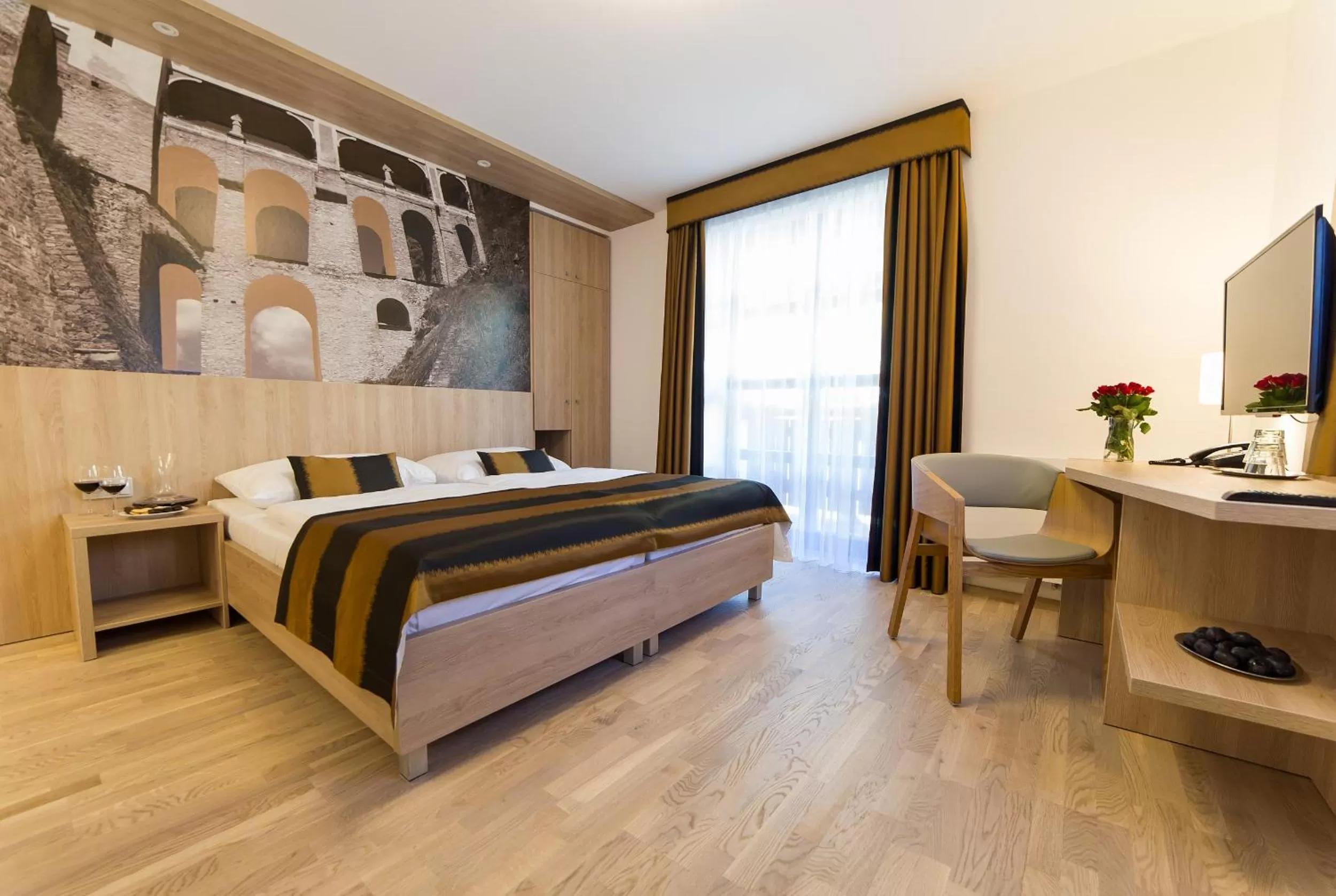 Bed in Garni hotel Castle Bridge