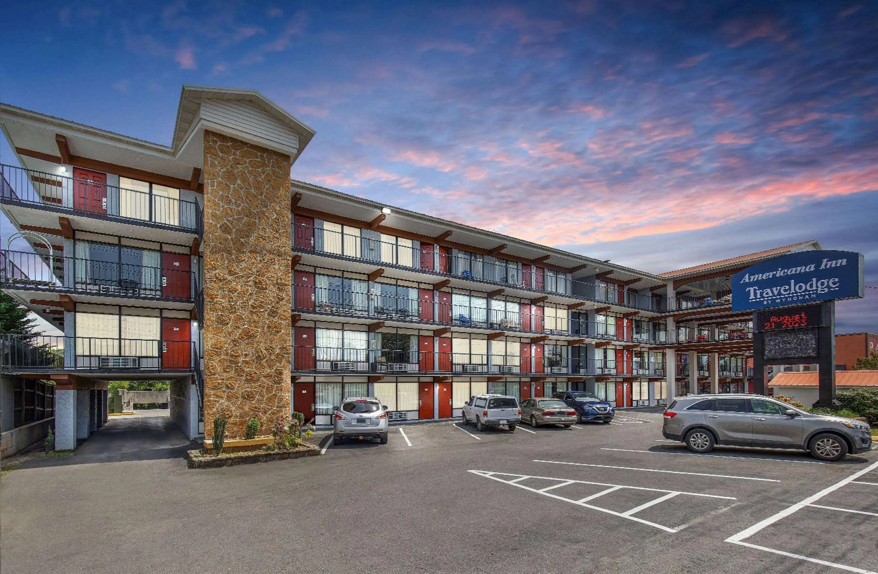 Property building in Americana Inn a Travelodge by Wyndham