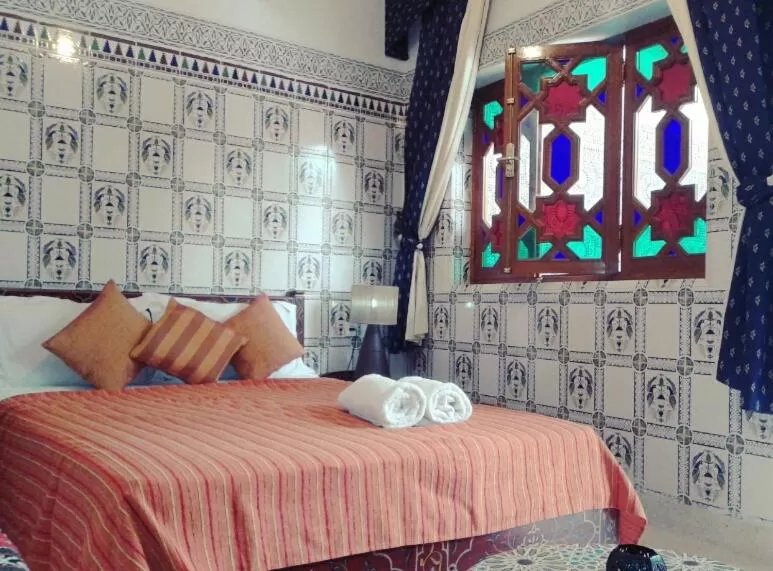 Bed in Riad Oum Ellkhir