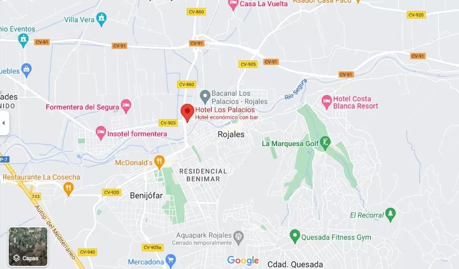 Bird's eye view in Hotel Los Palacios