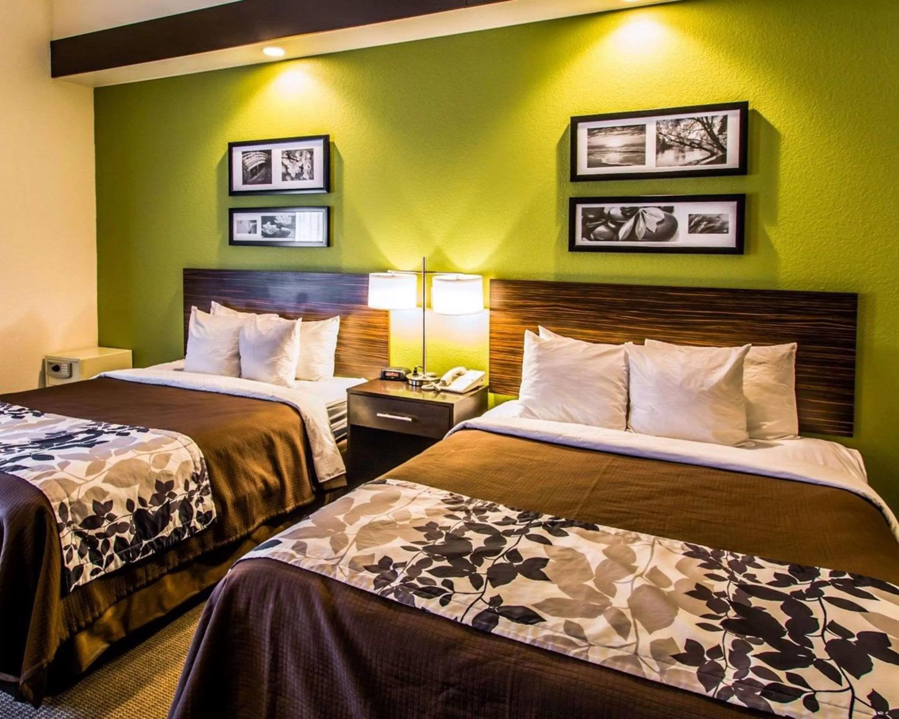 Efficiency Queen Room with Two Queen Beds and Roll-In Shower - Accessible/Non-Smoking in Sleep Inn & Suites Orlando Airport