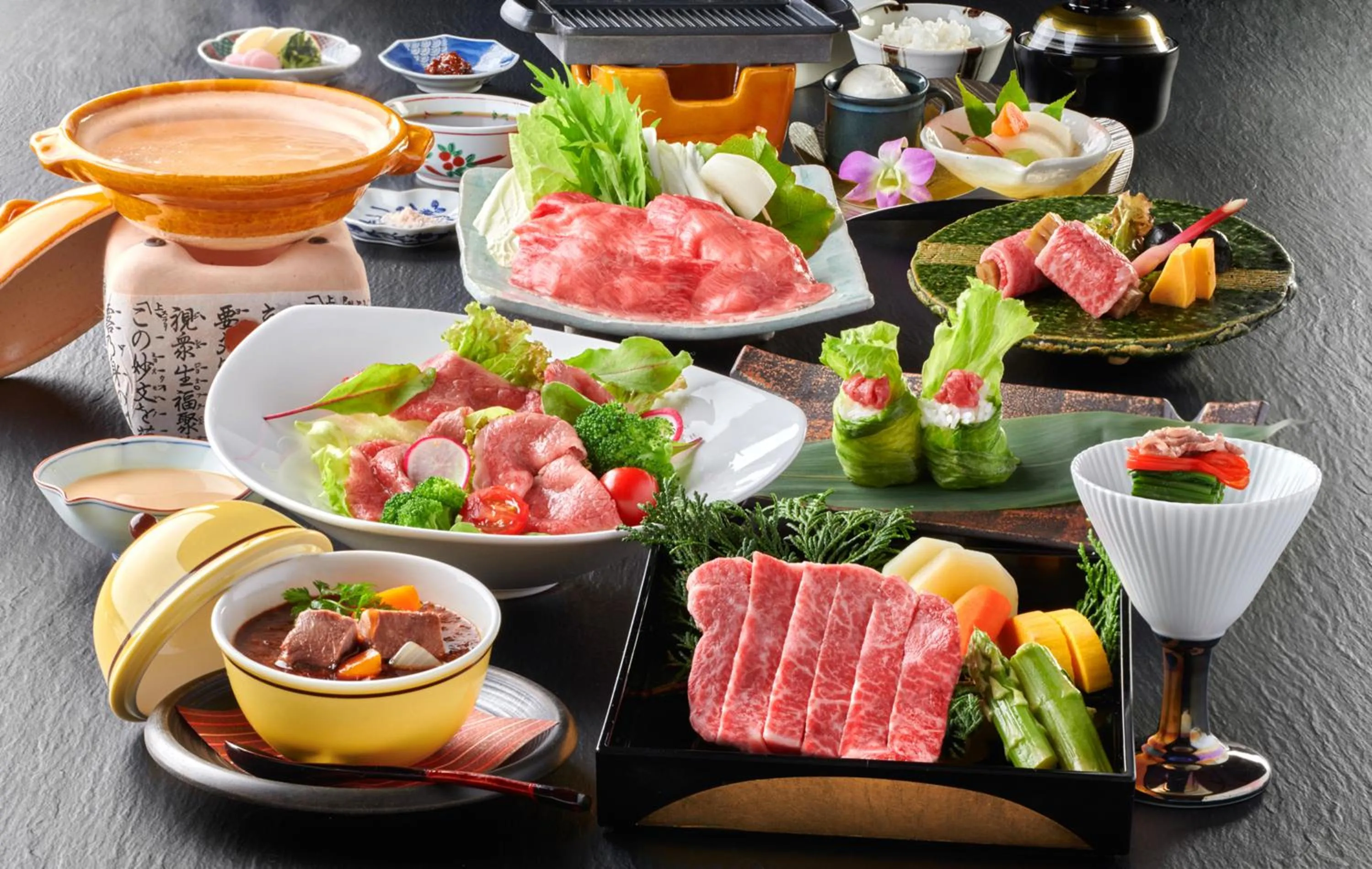 Dinner in Honjin Hiranoya Kachoan