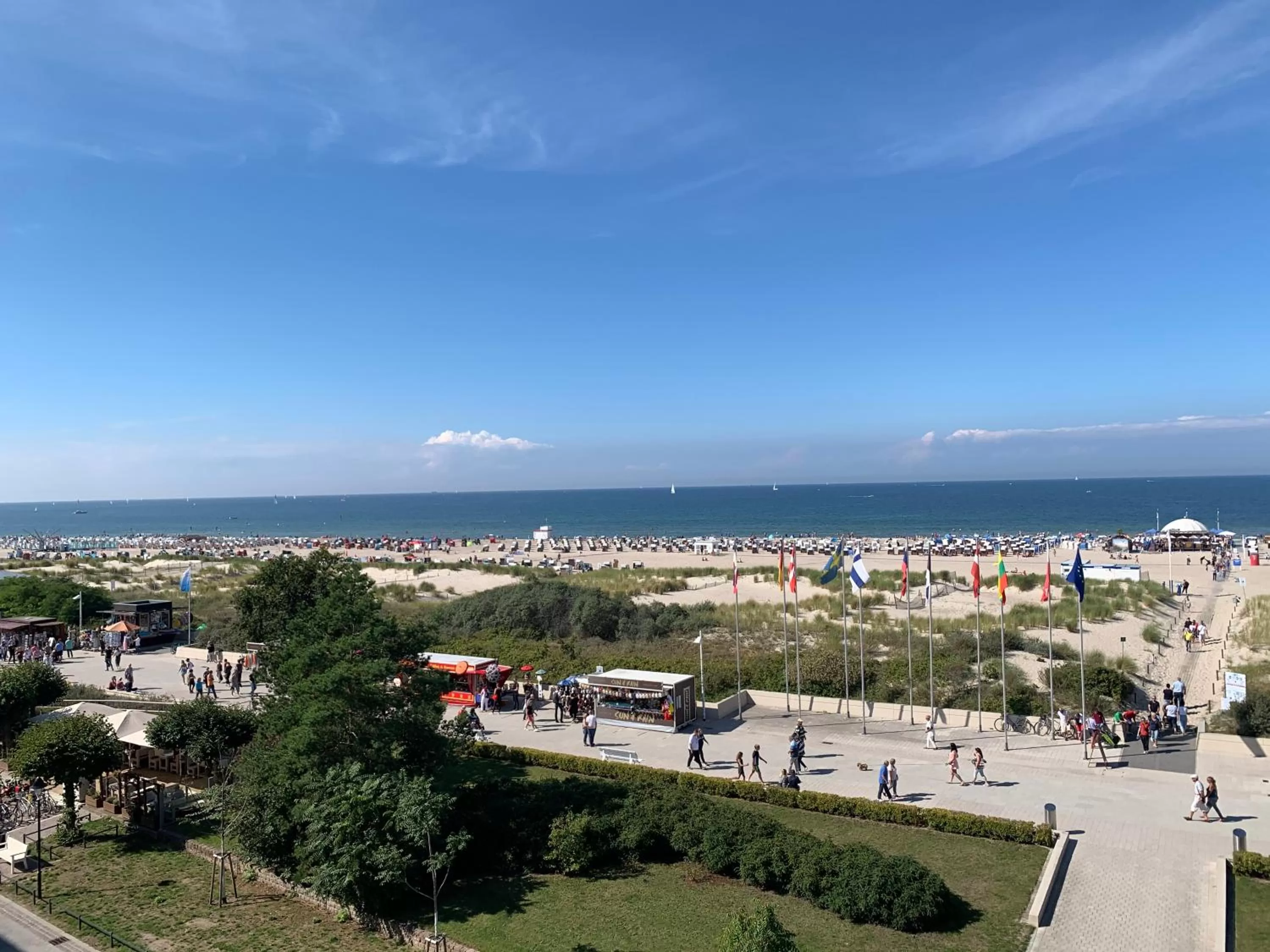 Lake view, Bird's-eye View in Hotel Bellevue Warnemünde