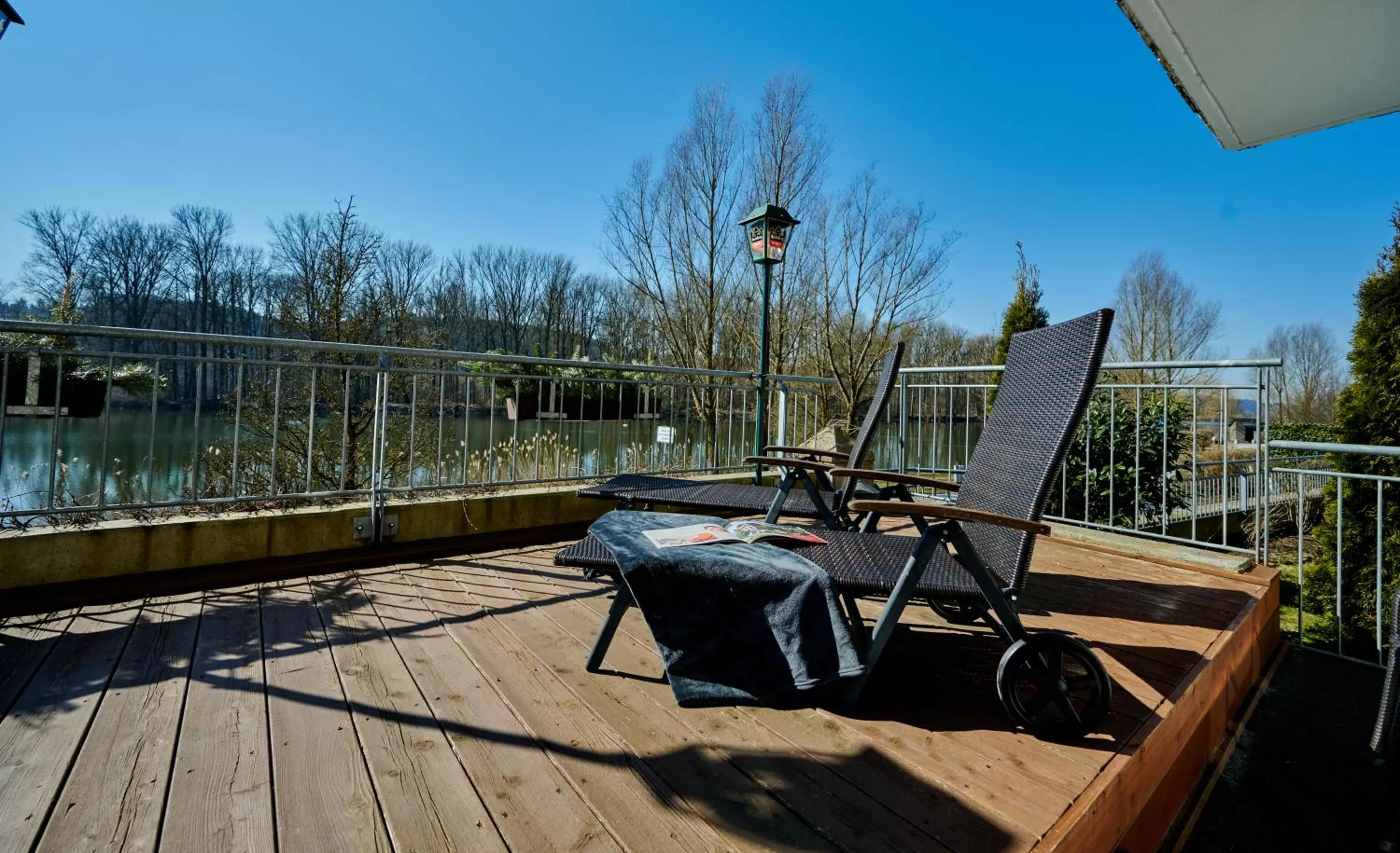 Balcony/Terrace in Hotel Restaurant Zum Goldenen Anker mit Hallenbad