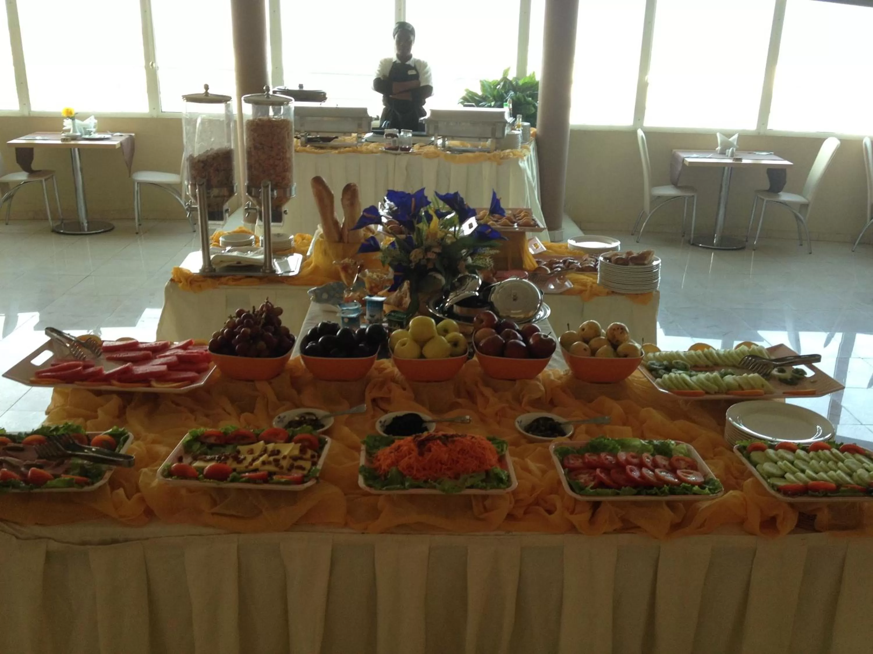Buffet breakfast in Hotel Mauricenter Nouakchott