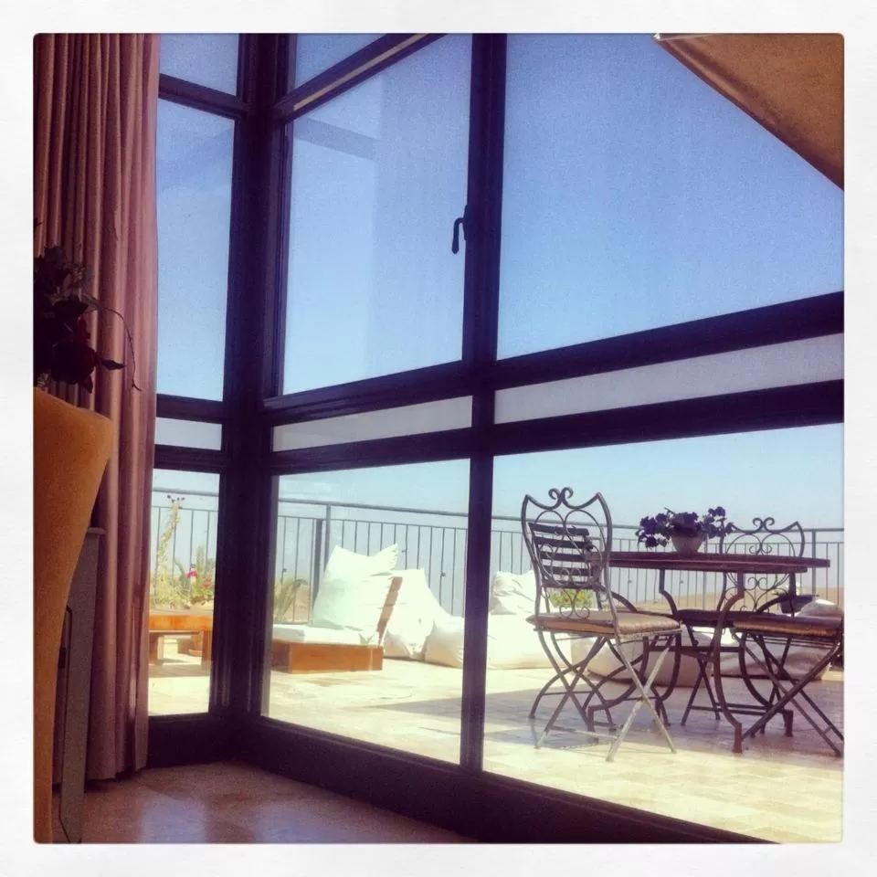 Lobby or reception, Balcony/Terrace in Yehelim Boutique Hotel