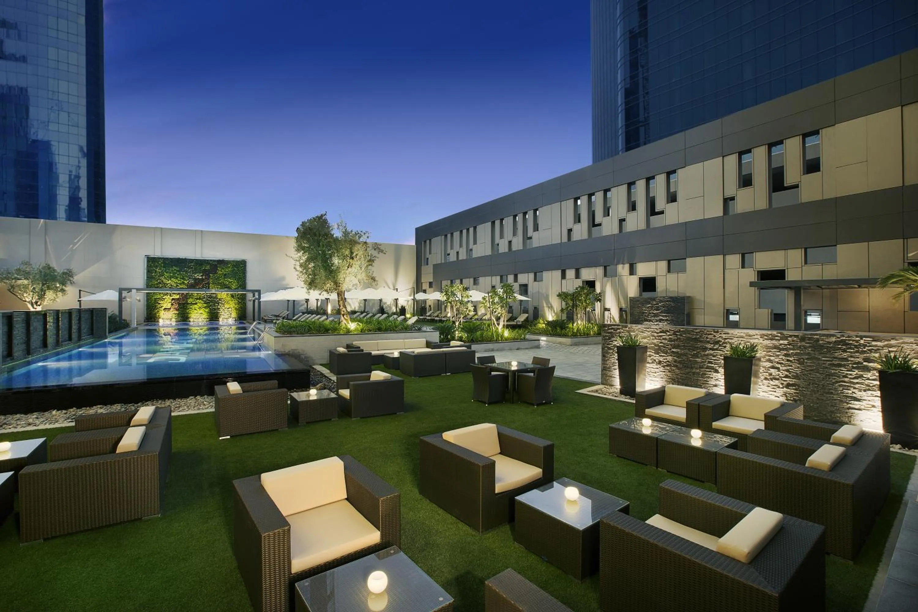 Lounge or bar in DAMAC Maison Cour Jardin