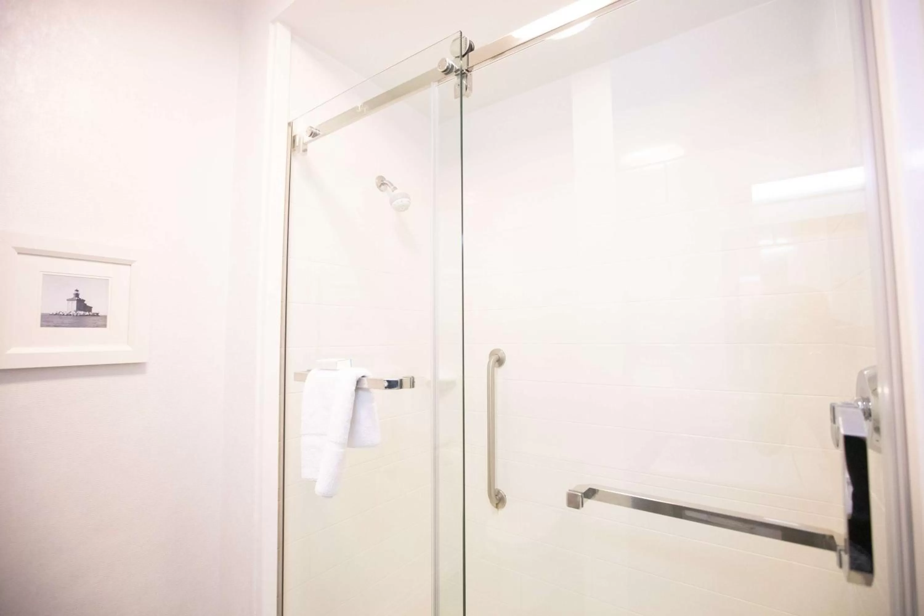 Bathroom in Hampton Inn Toledo Oregon