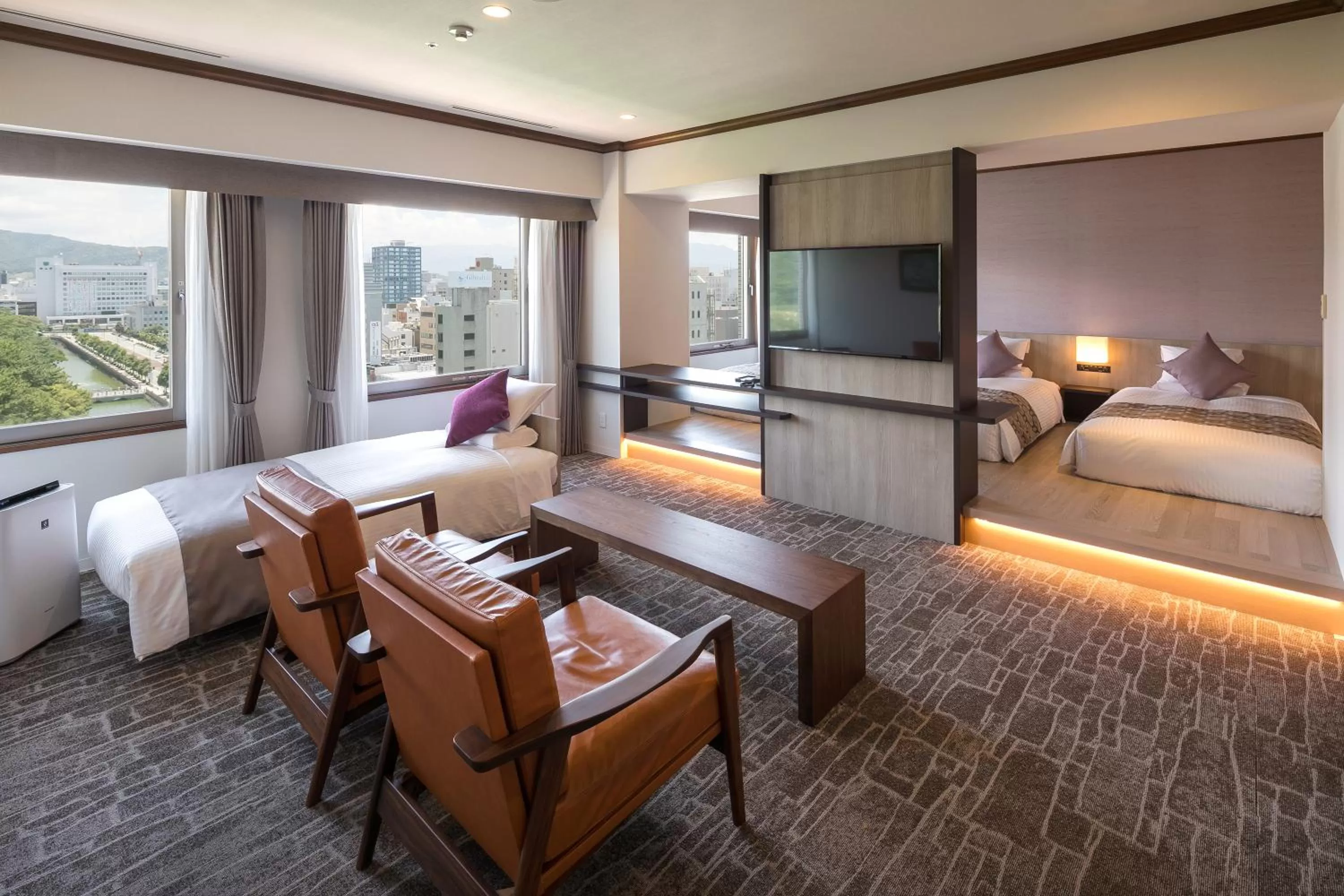 Photo of the whole room, Bed in HOTEL MYSTAYS Matsuyama