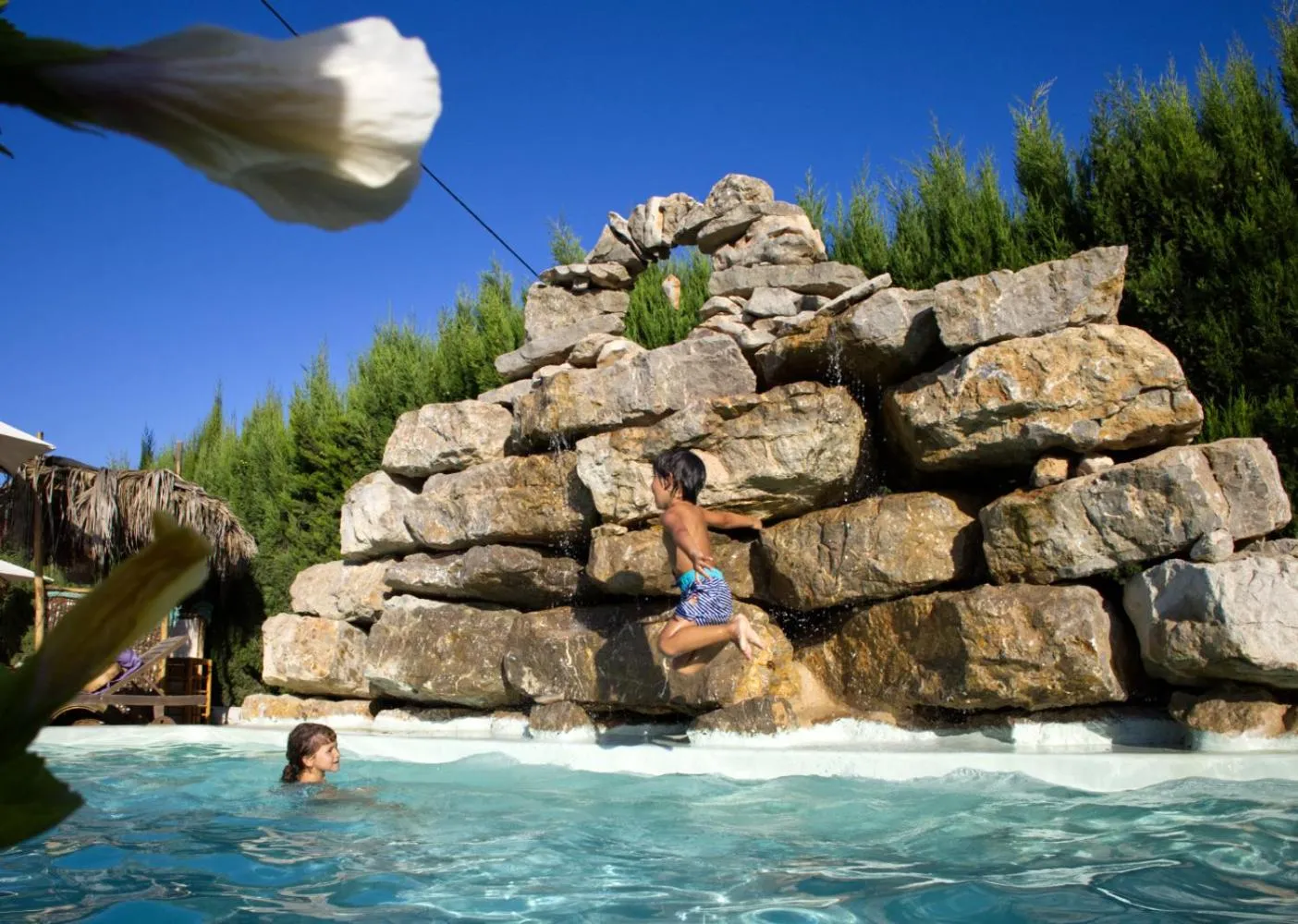 Pool view in Boutique Hostal La Curandera de Salinas