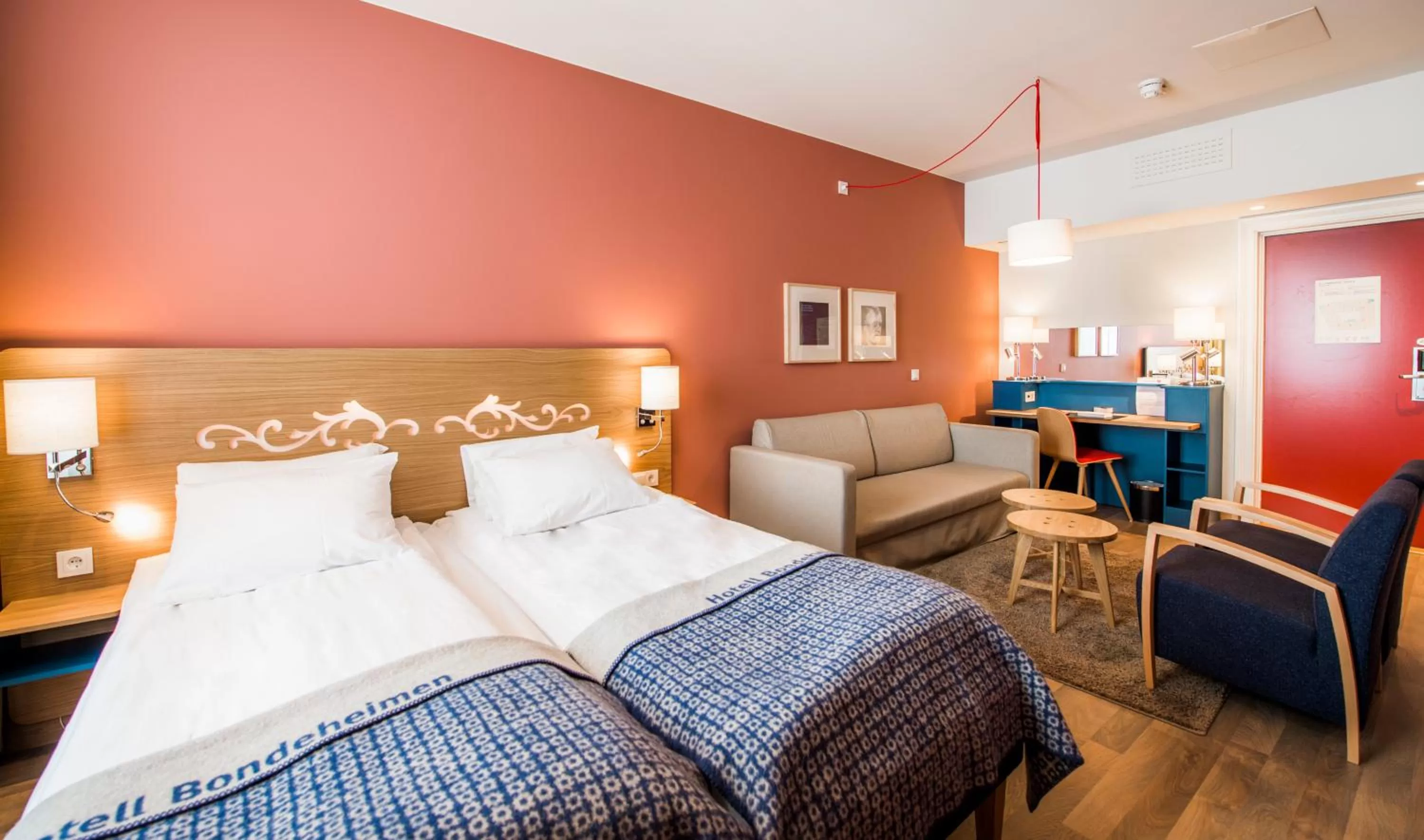 Bedroom, Bed in Hotell Bondeheimen