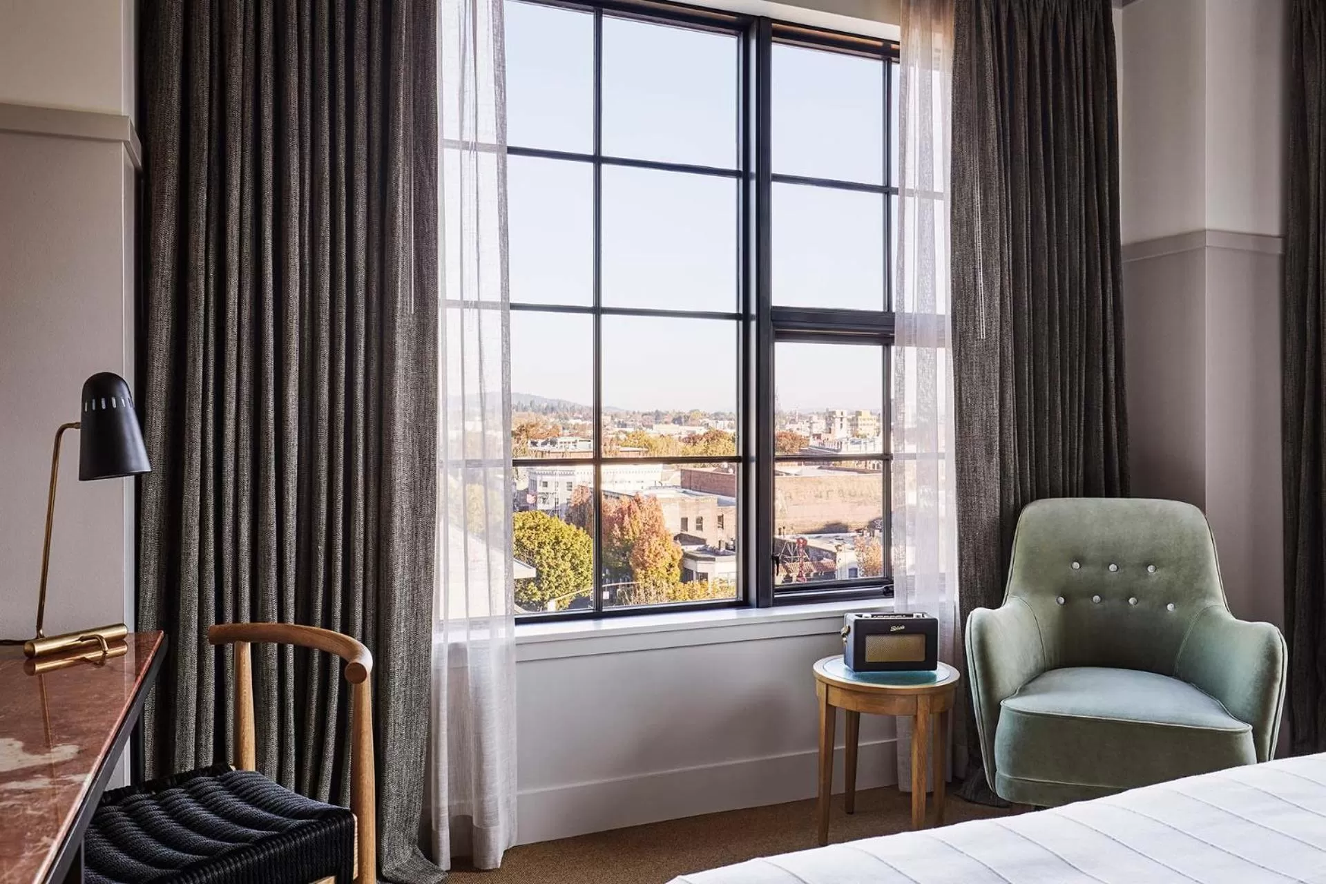 Seating area, Bed in The Hoxton, Portland
