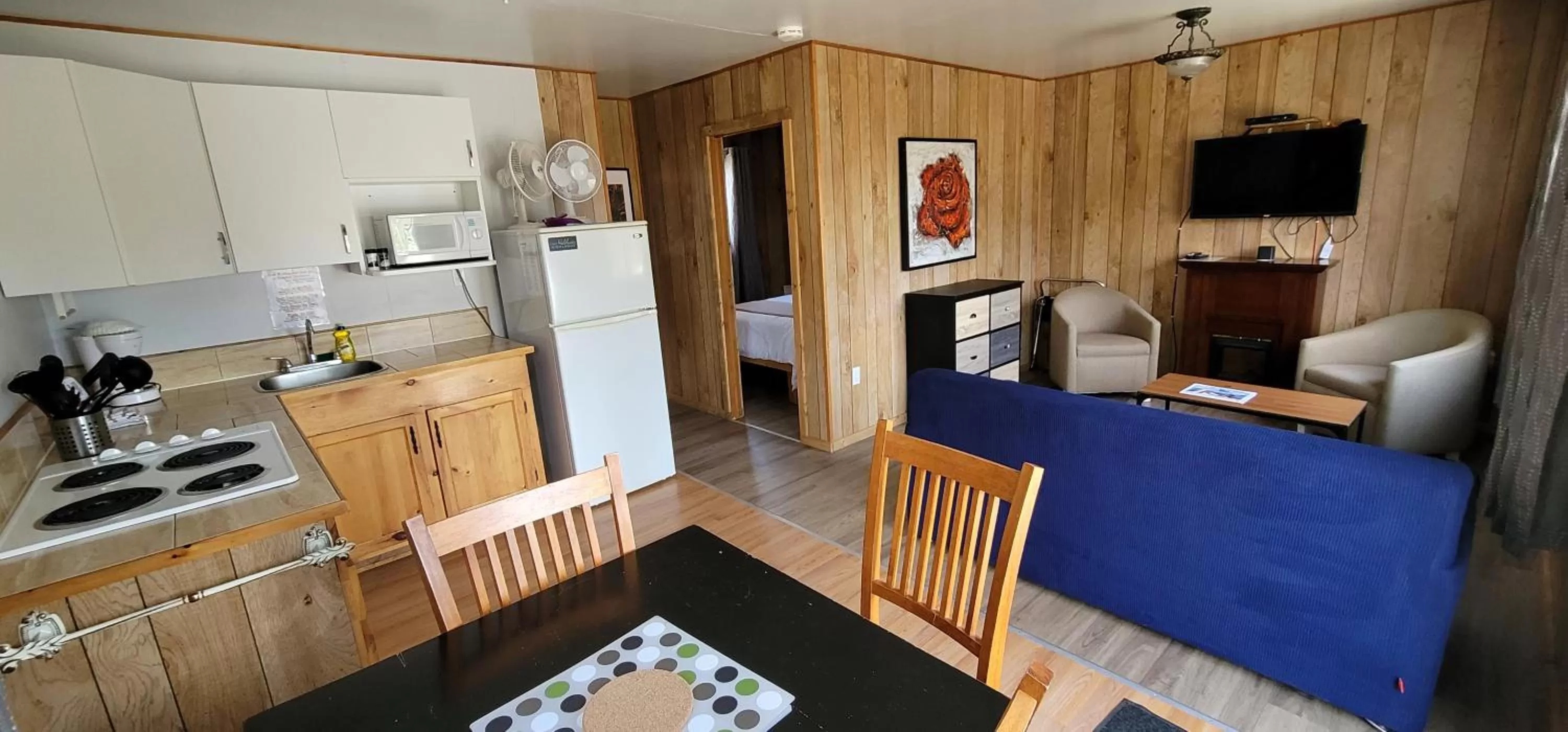 Kitchen or kitchenette in Parkway Cottage Resort and Trading Post