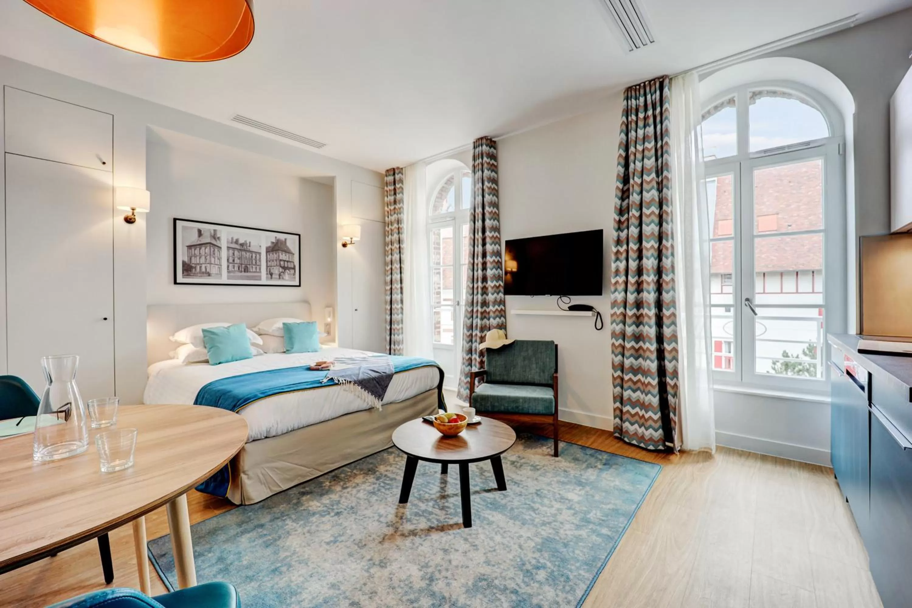 Communal lounge/ TV room, Bed in Résidence Pierre & Vacances Premium Presqu'Ile de la Touques