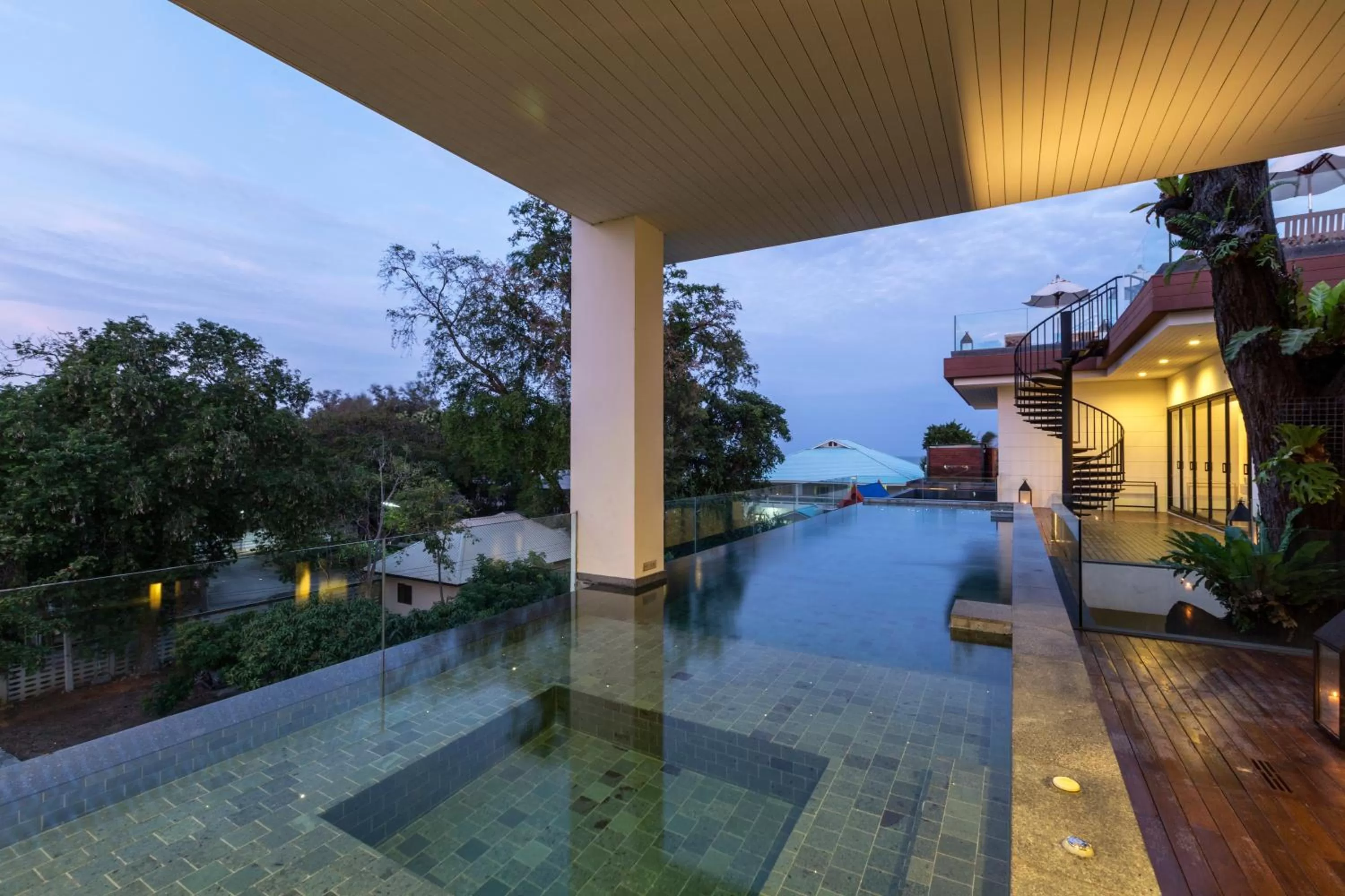 Pool view in Cape Nidhra Hotel