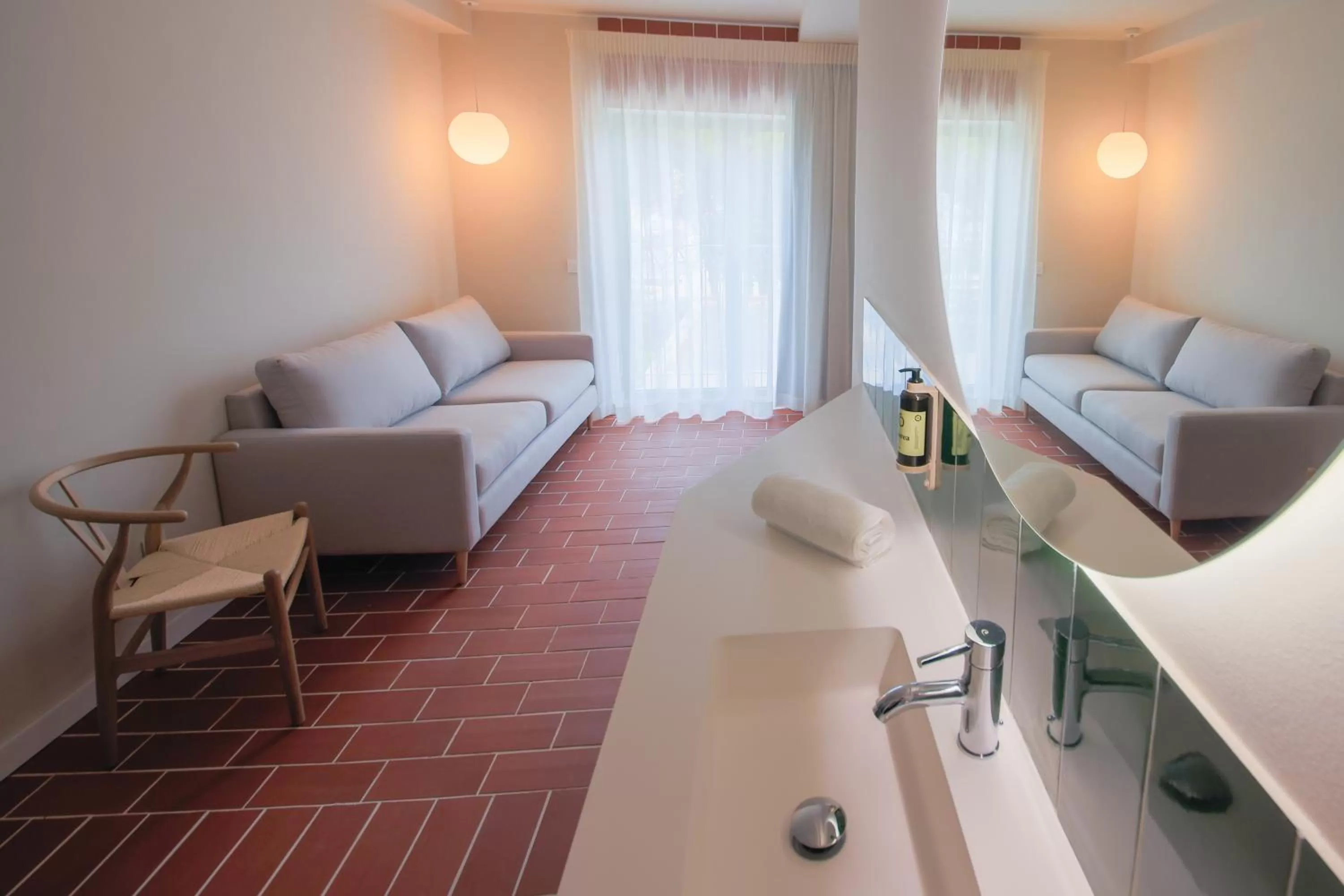 Living room, Bed in Terra Aurea Aparthotel