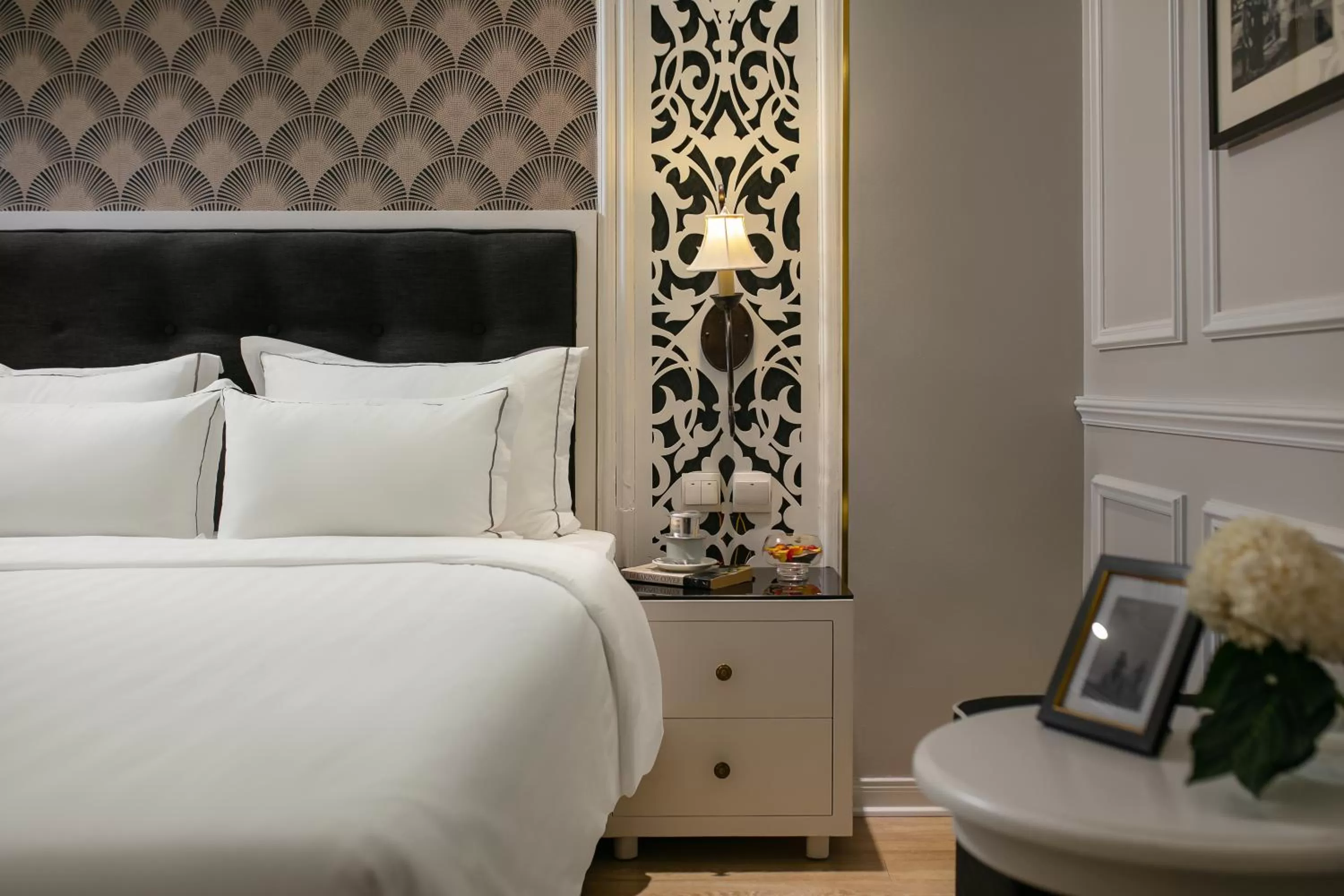 Bed in Lavender Central Hotel & Spa Hanoi