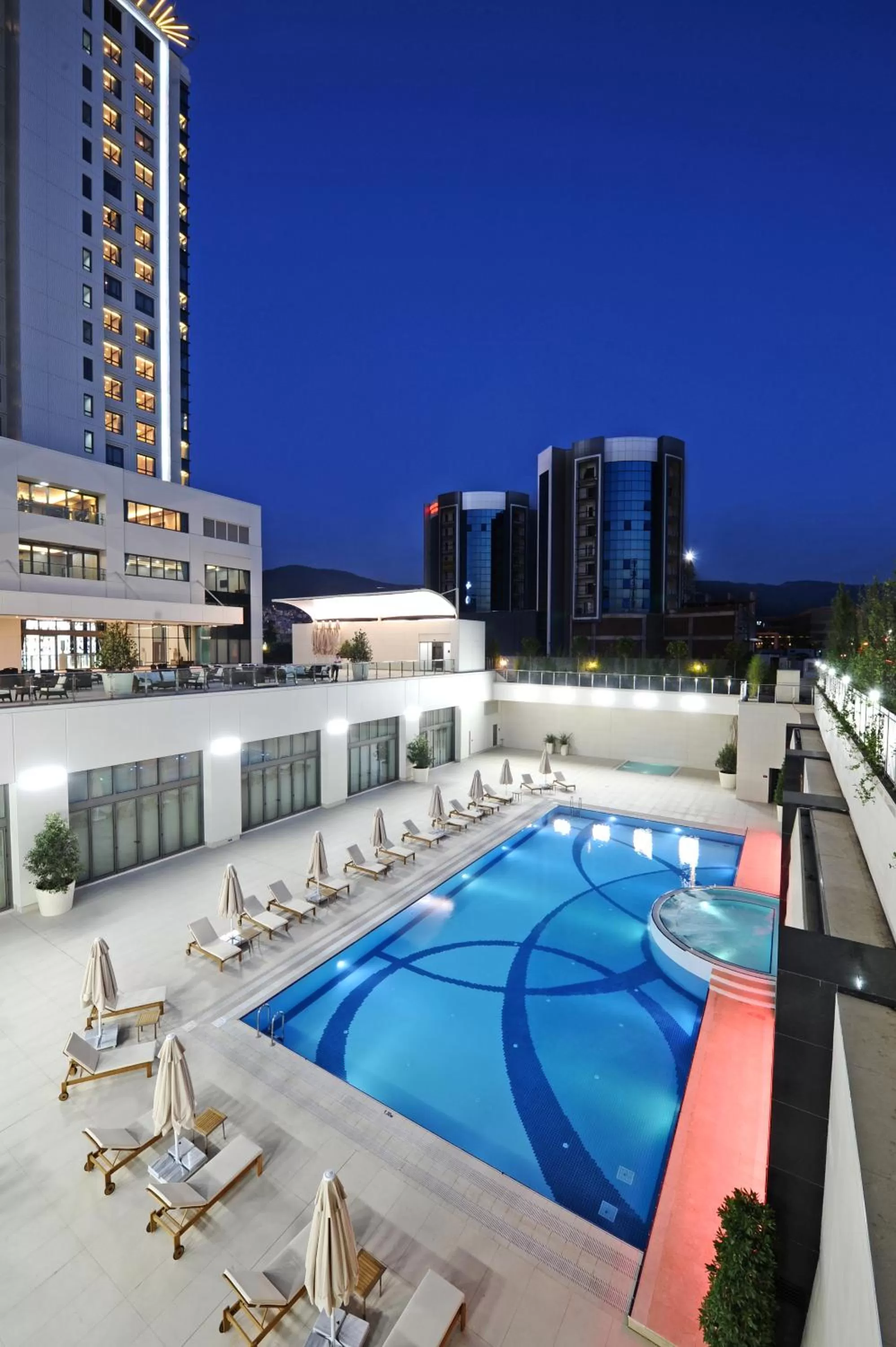 Pool view in Crowne Plaza Bursa Convention Center & Thermal Spa by IHG