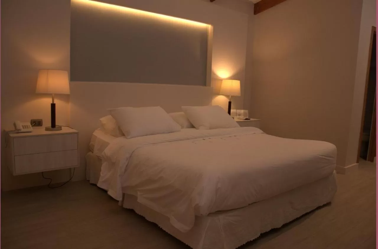 Bed in Hotel Puerto de Vega